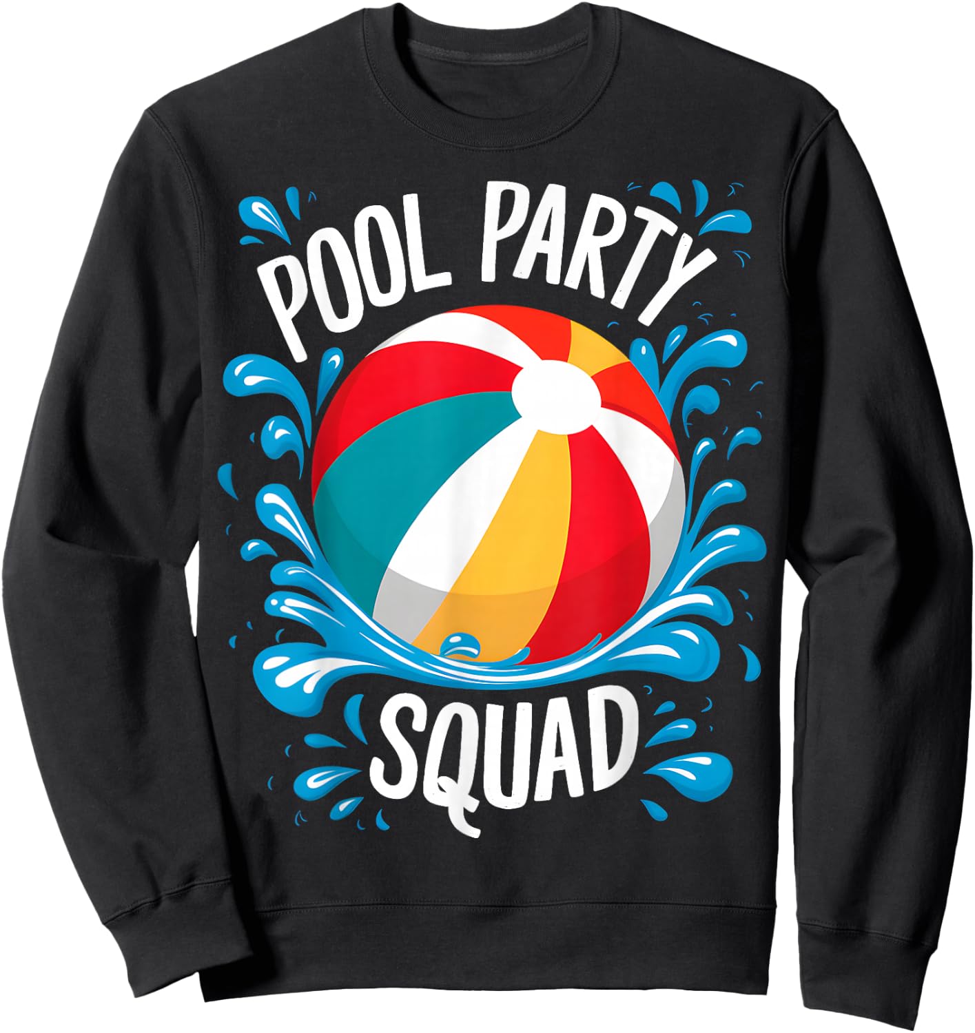 Pool Party Squad Sweatshirt - Sweatshirt | Black