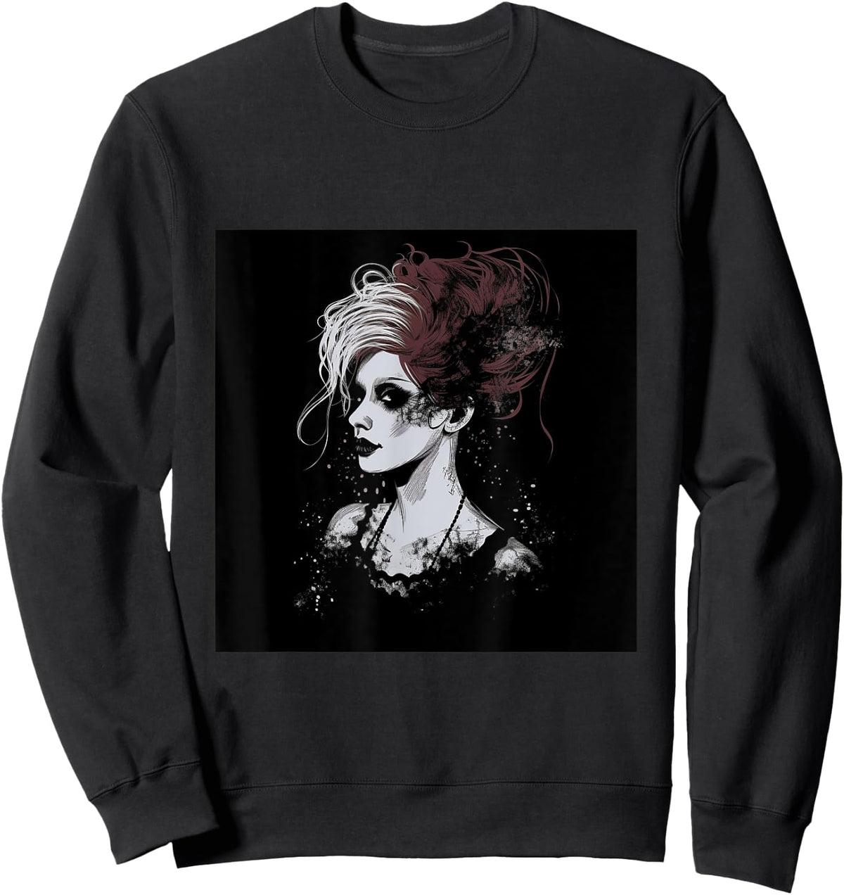 Gothic Woman Emilie Autumn Goth Girl Sweatshirt - Sweatshirt | Black