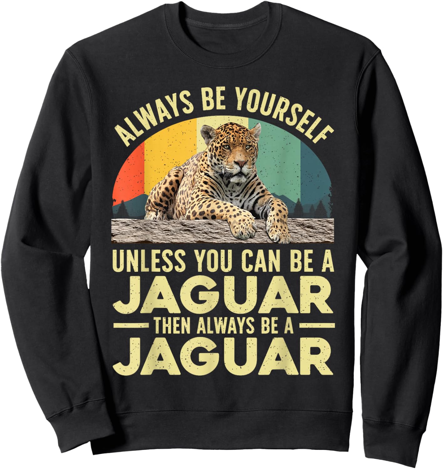 Cool Jaguar Design Women Kids Safari Jaguar Lover Sweatshirt - Sweatshirt | Black