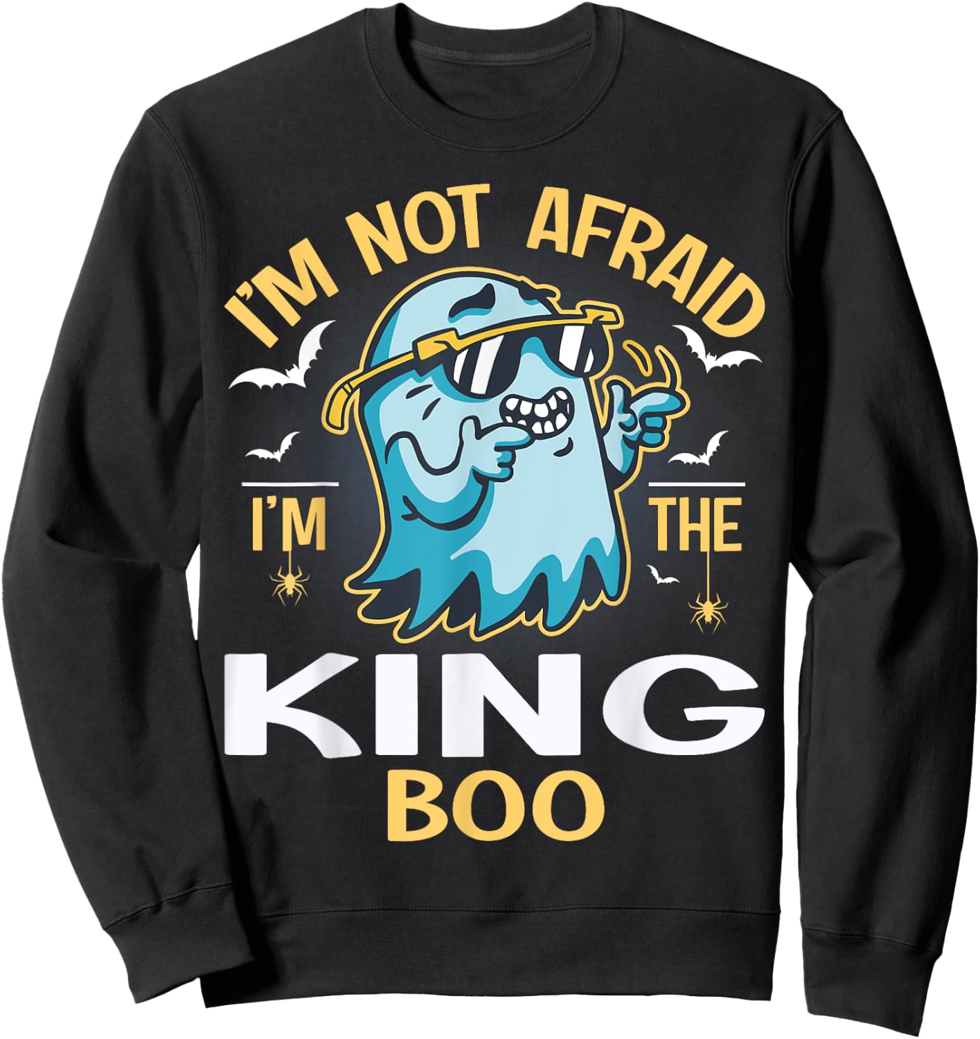 Matching Halloween Costume I'm The King Boo Sweatshirt - Sweatshirt | Black