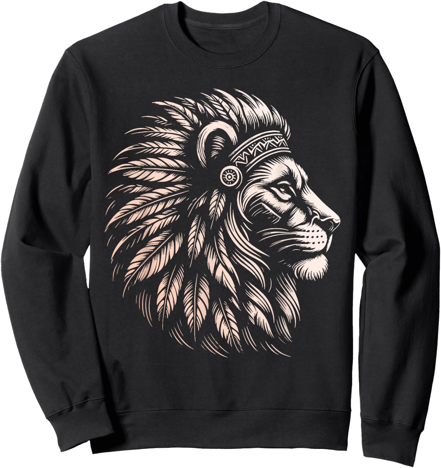 Native American Indian Day Pride Indigenous Cherokee Lion Sweatshirt - Sweatshirt | Black