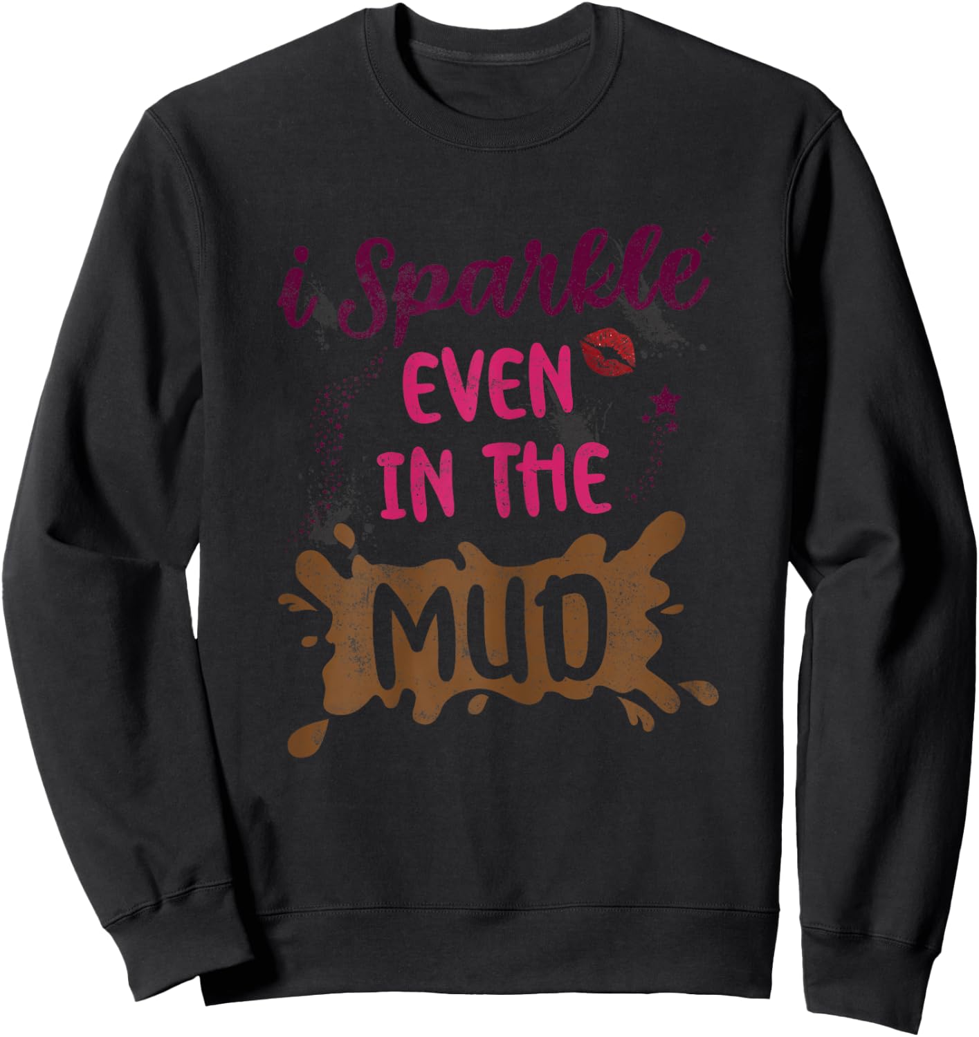 Funny Retro for Mud Runner Women Sweatshirt - Sweatshirt | Black