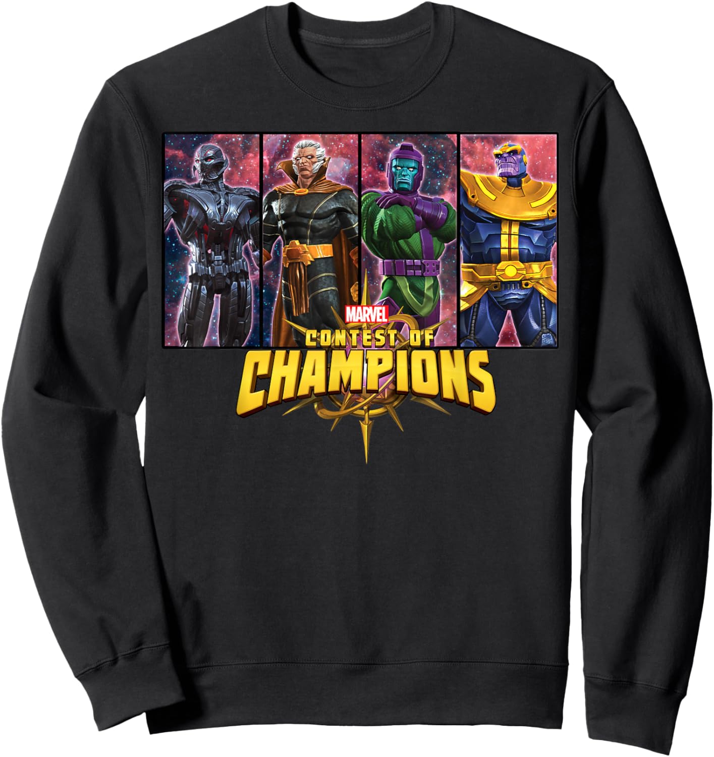 Marvel Contest of Champions Villain Panels Graphic Sweatshirt - Sweatshirt | Black