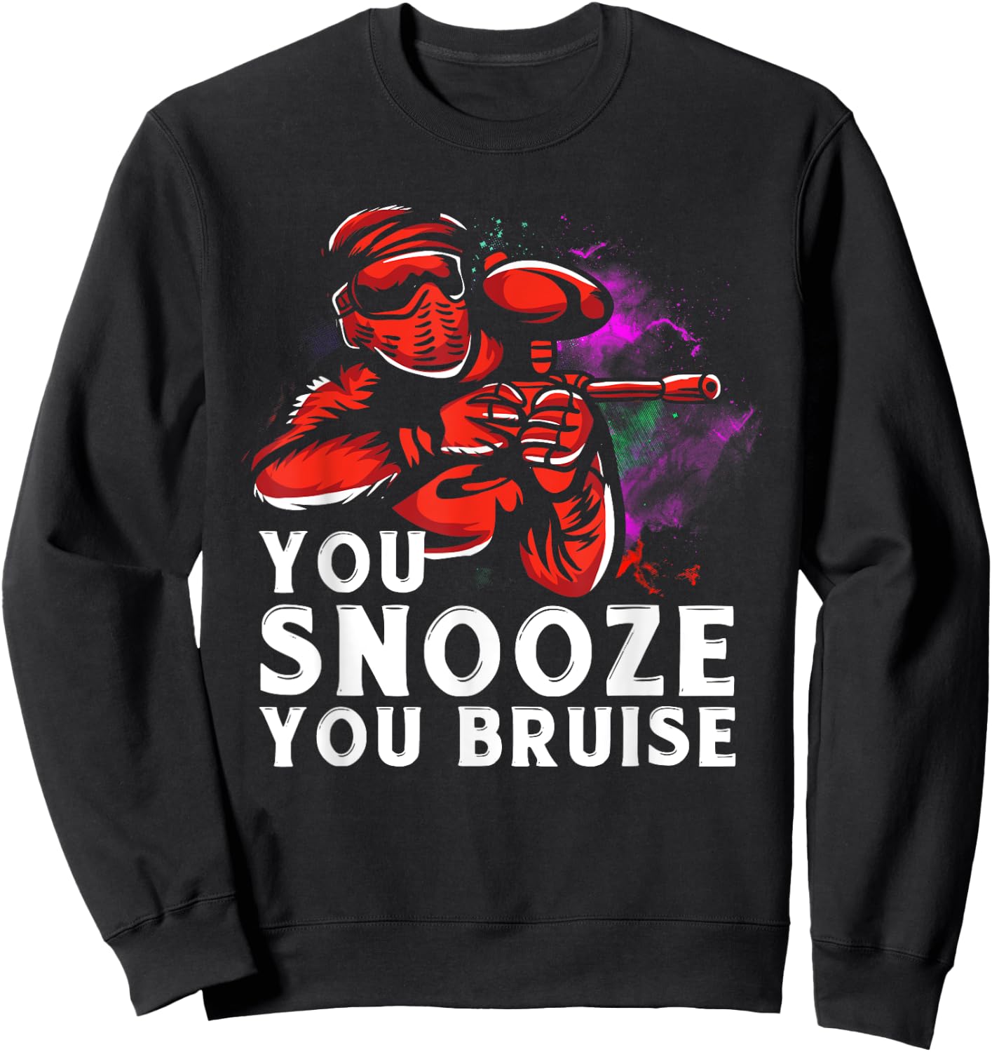 Funny Paintball Design Boys Kids Paintball Player Sweatshirt - Sweatshirt | Black