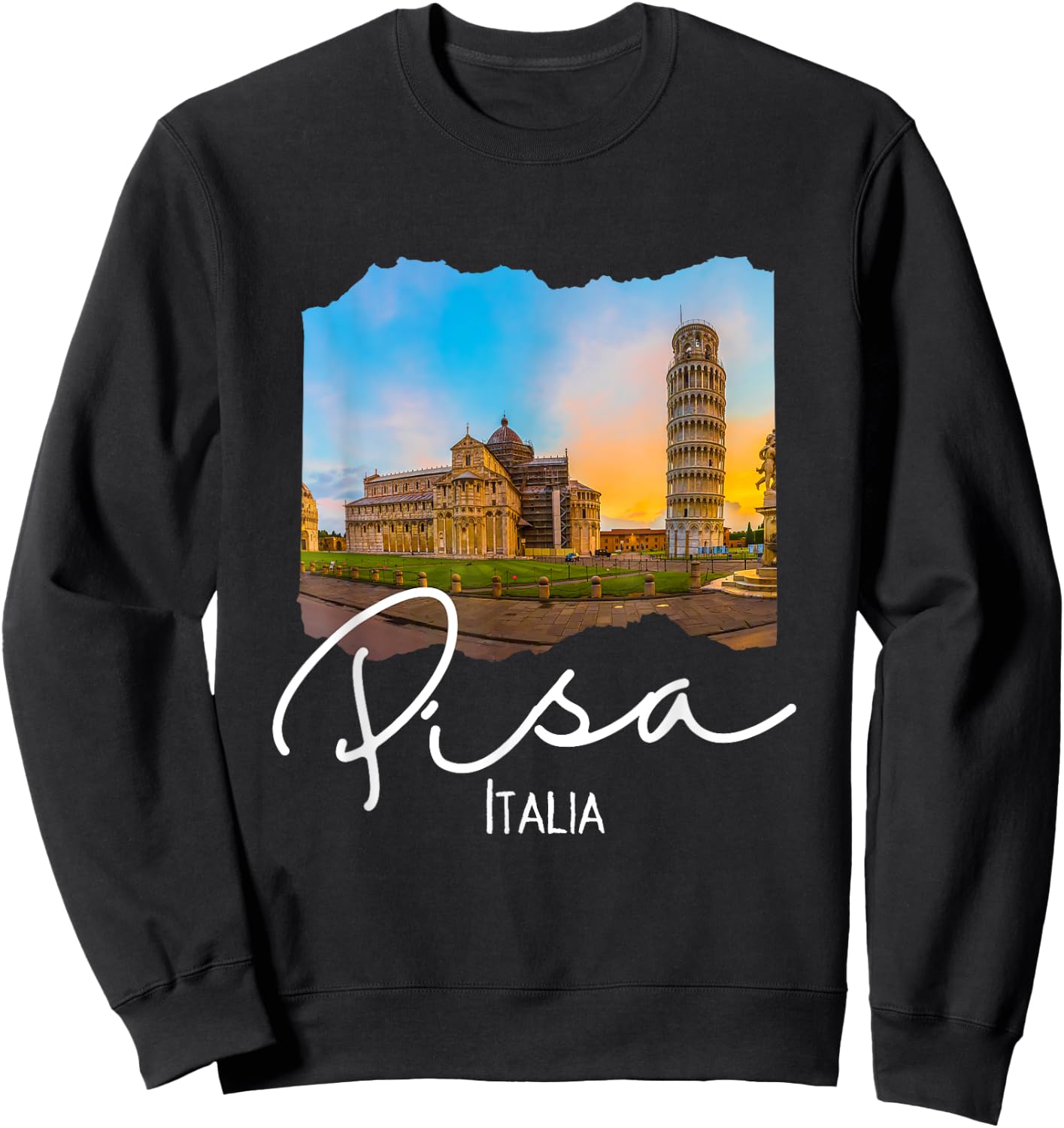 The Leaning Tower Of Pisa Souvenir / Pisa Italy Sweatshirt - Sweatshirt | Black