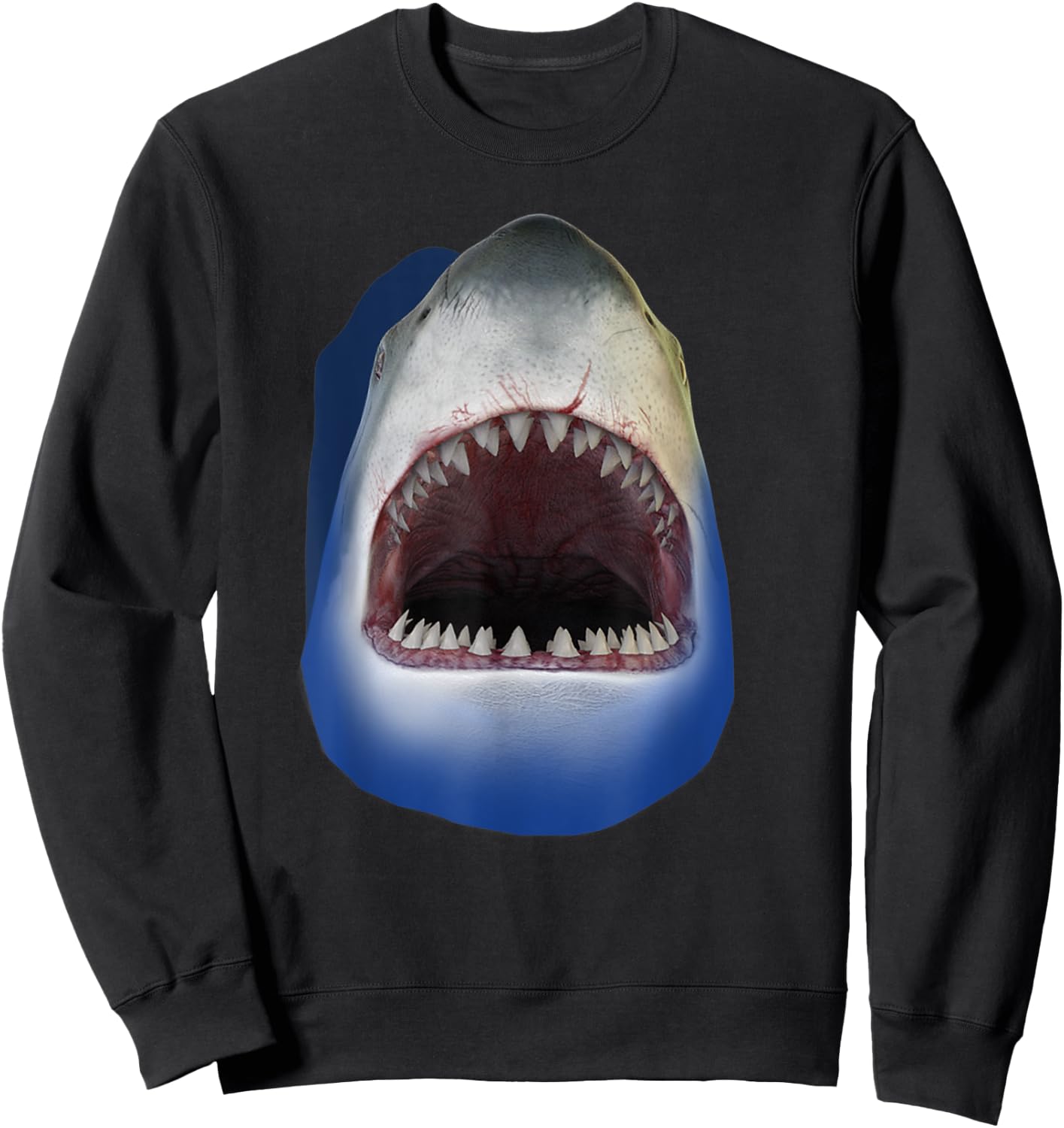 Shark Face, Sharks Costume Sweatshirt - Sweatshirt | Black