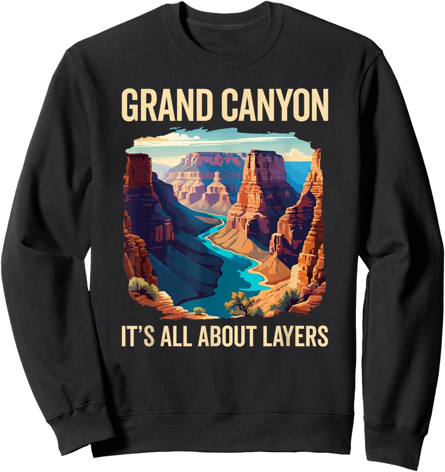 Funny Grand Canyon National Park, Geology and Rocks Lover Sweatshirt - Sweatshirt | Black