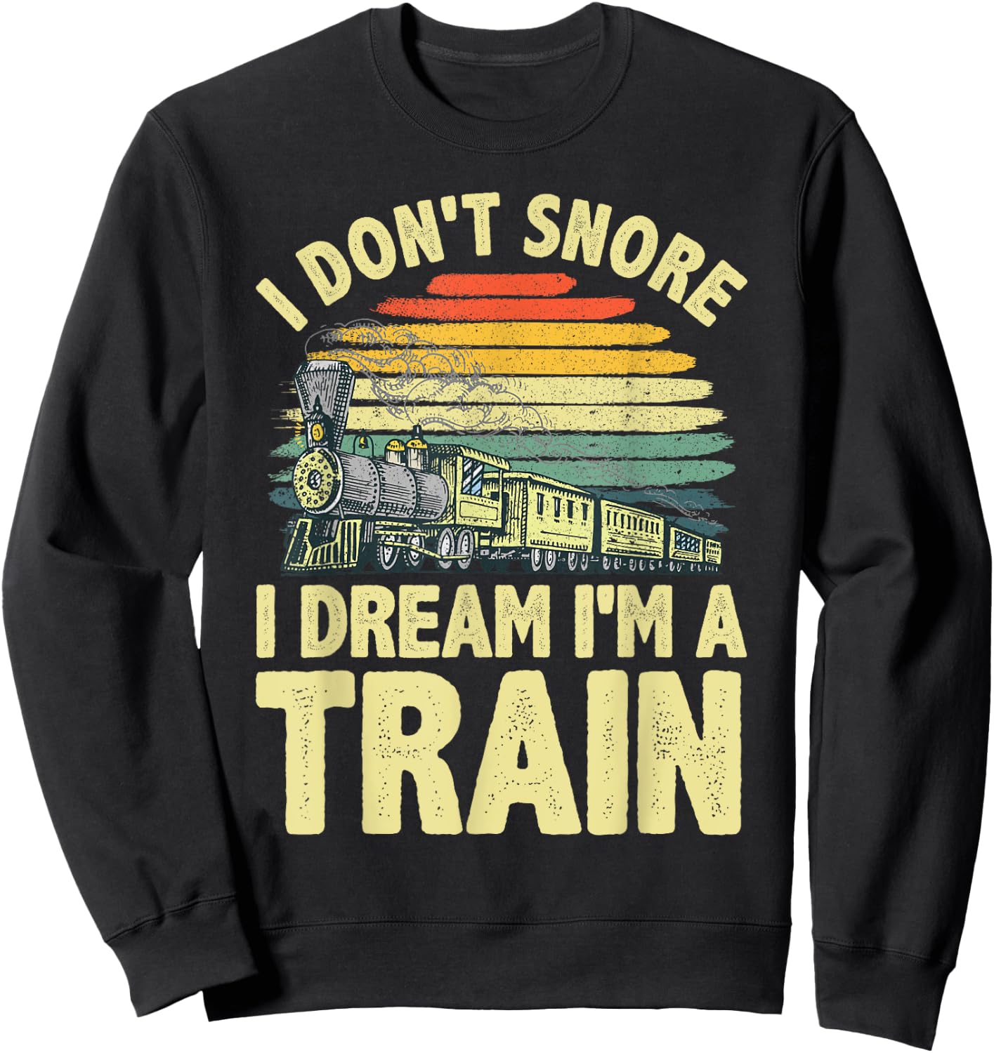 Best Train Boys Steam Locomotive Train Collector Sweatshirt - Sweatshirt | Black