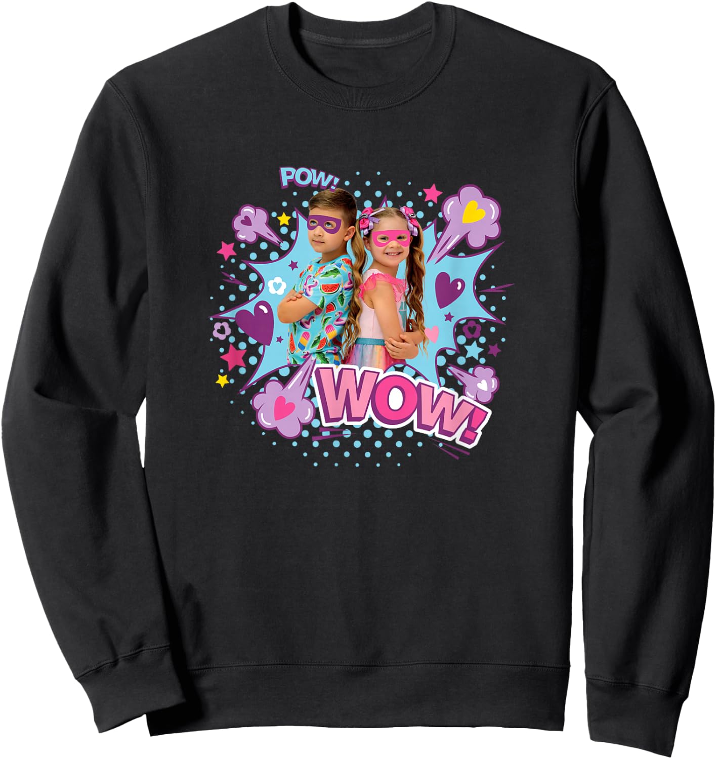 Love Diana and Roma Super Heroes Sweatshirt - Sweatshirt | Black