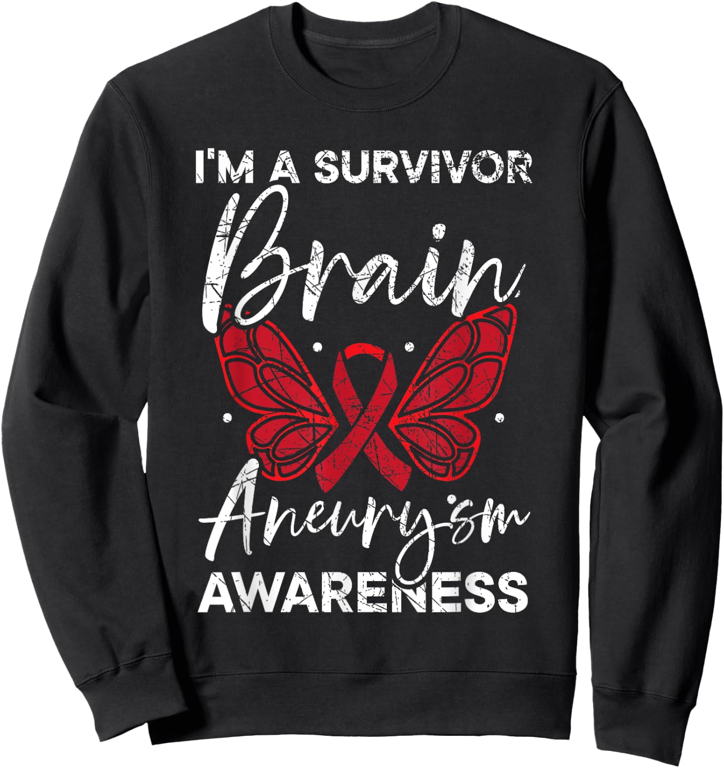 Brain Aneurysm Survivor Medical Condition Aneurysm Awareness Sweatshirt - Sweatshirt | Black