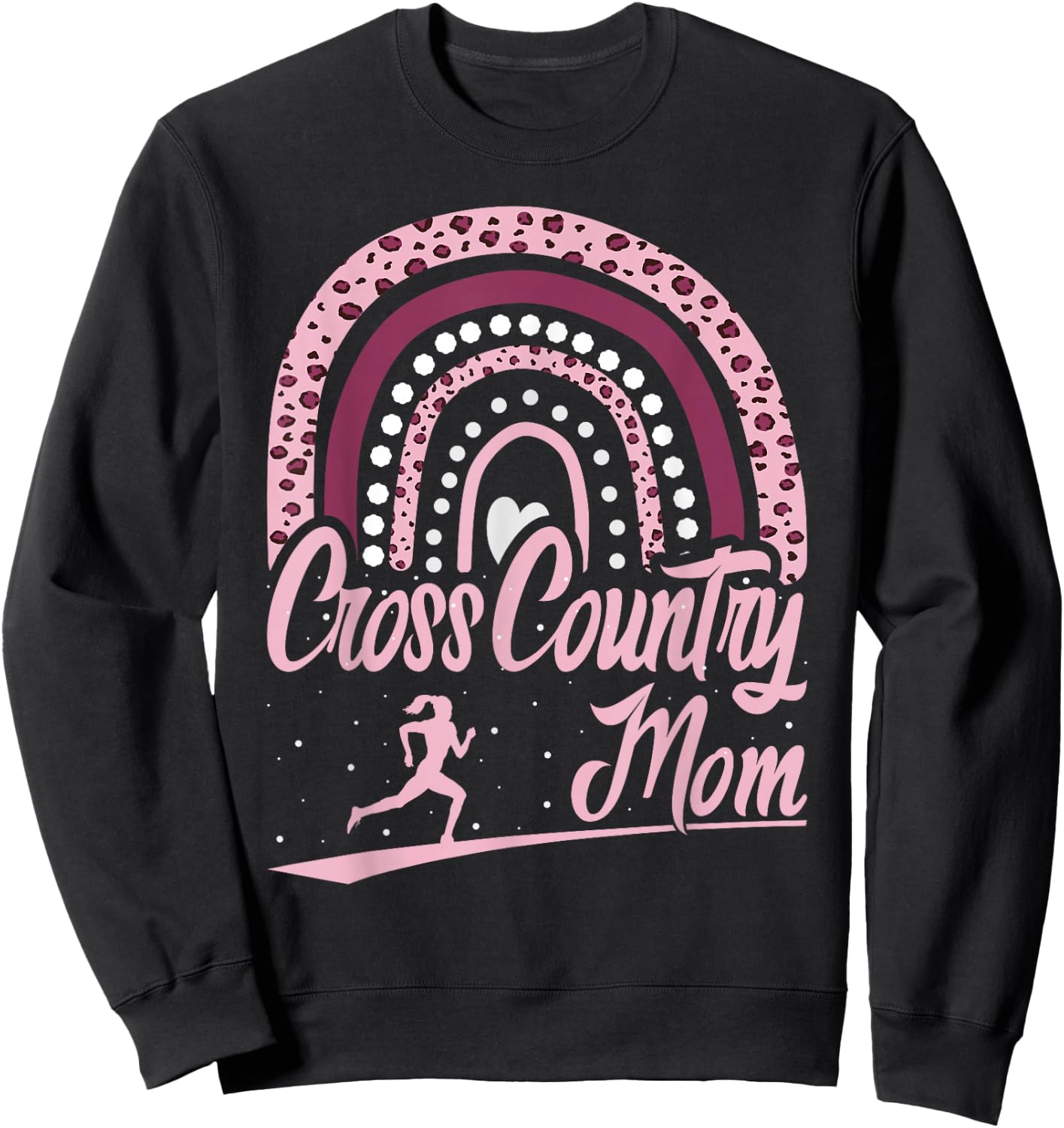 Cross Country Mom Running and Trail Running Women Sweatshirt - Sweatshirt | Black