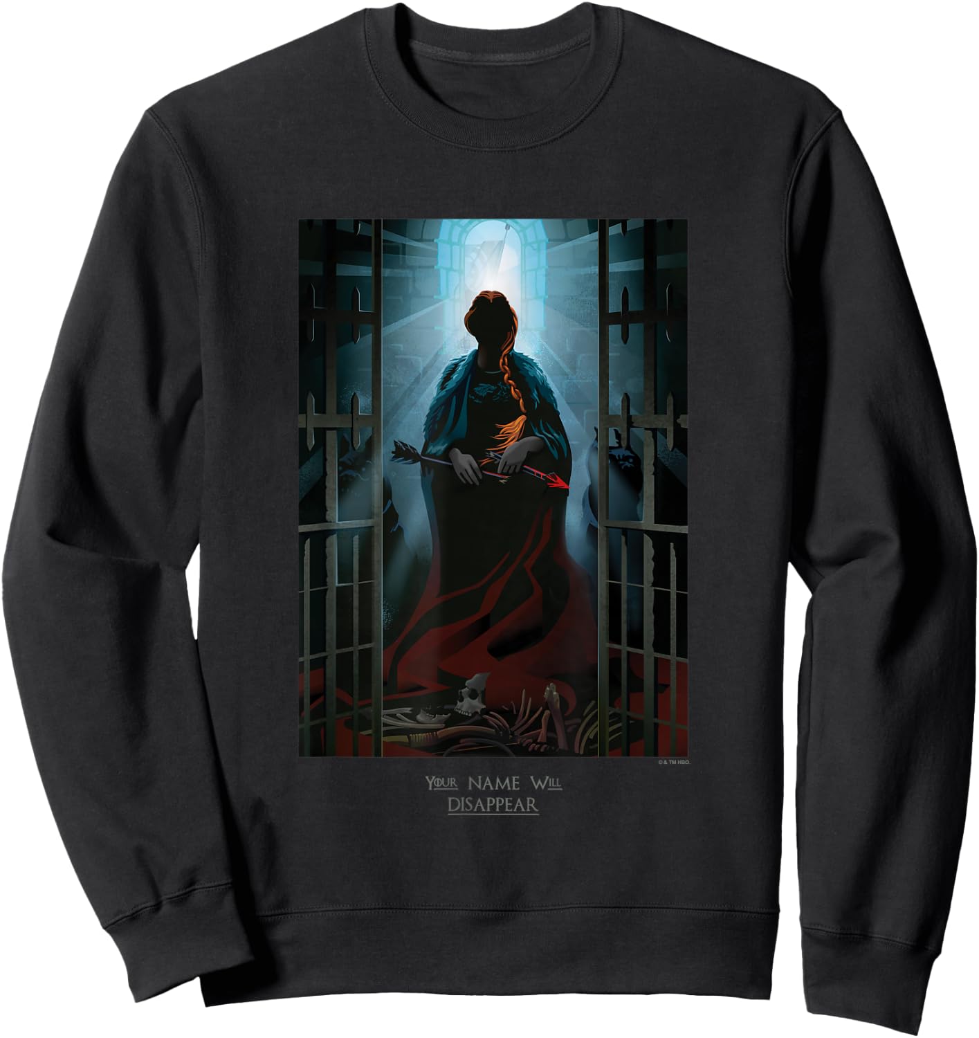 Game Of Thrones Sansa Stark Your Name Wil Disappear Poster Sweatshirt - Sweatshirt | Black