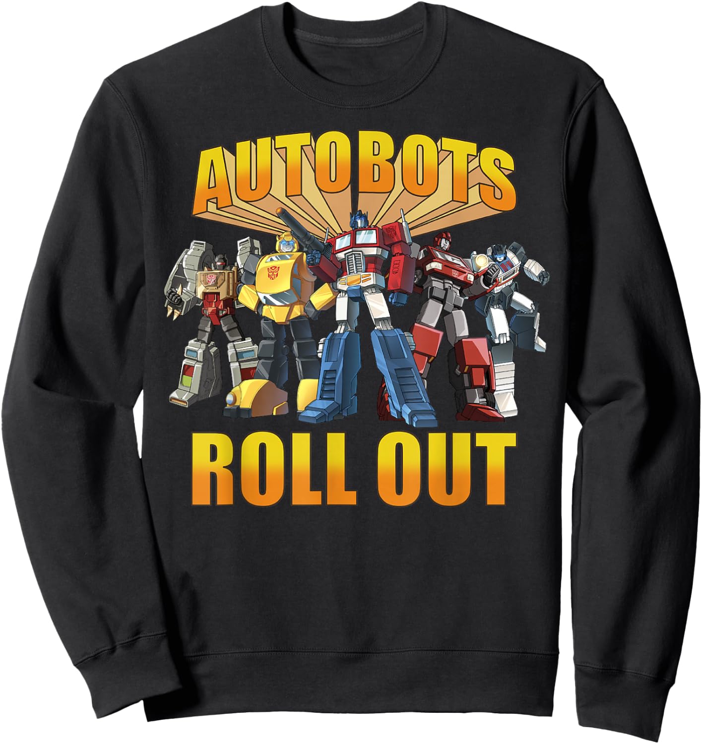Transformers Retro Autobots Roll Out Group Shot Sweatshirt - Sweatshirt | Black