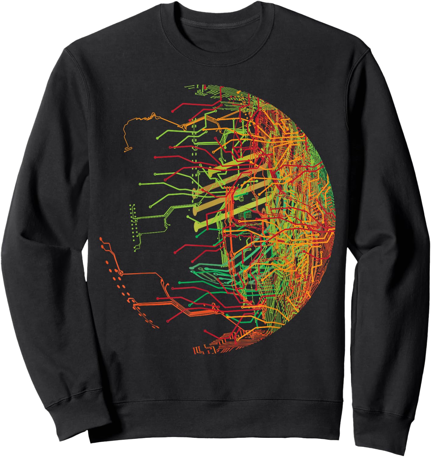 Binary World Gift - Motherboard CPU Chip Circuit Board Sweatshirt - Sweatshirt | Black