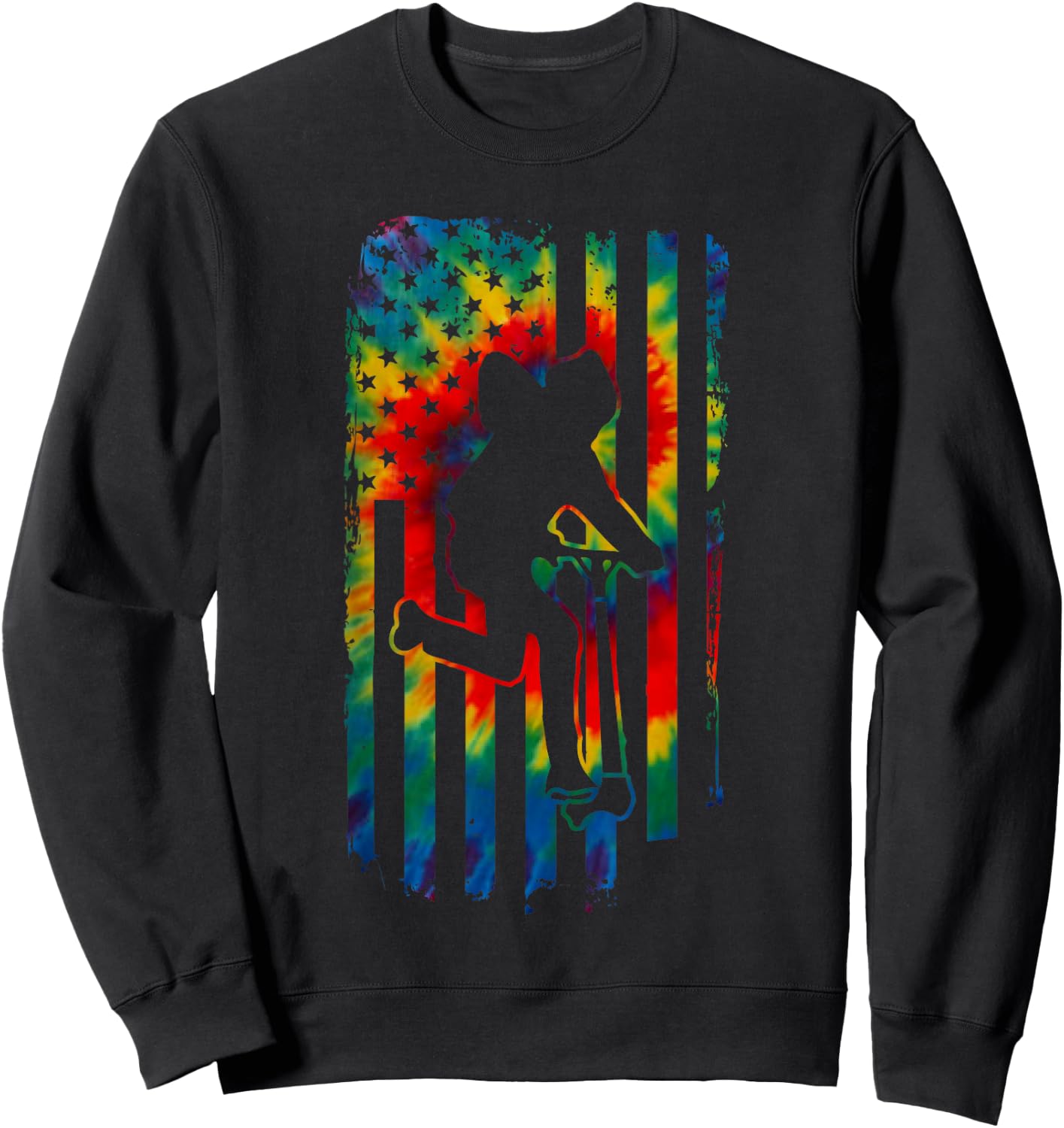 Tie Dye American Stunt Scooter Kick Trick Competition Shirt Sweatshirt - Sweatshirt | Black