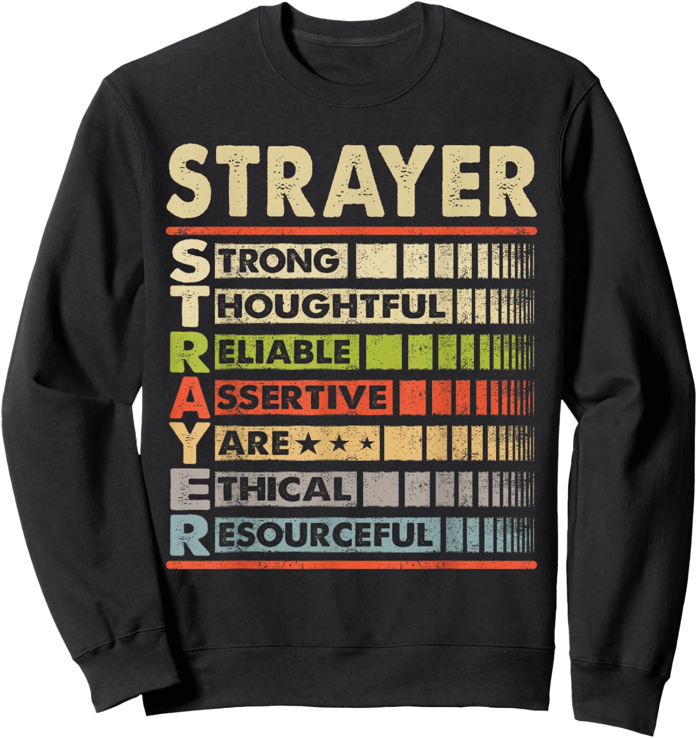 STRAYER Family Name, STRAYER Last Name Team Sweatshirt - Sweatshirt | Black