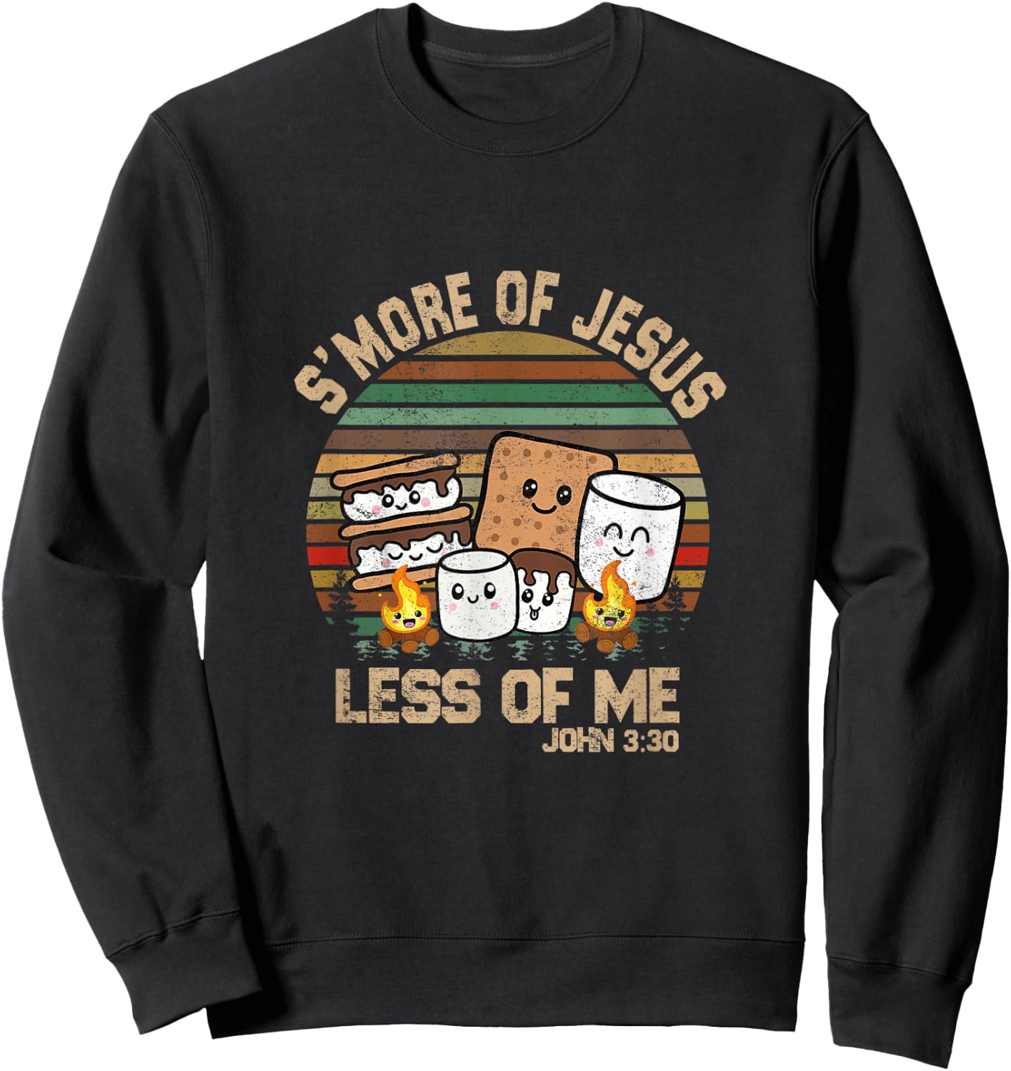 S'more Of Jesus And Less Of Me Sweatshirt - Sweatshirt | Black