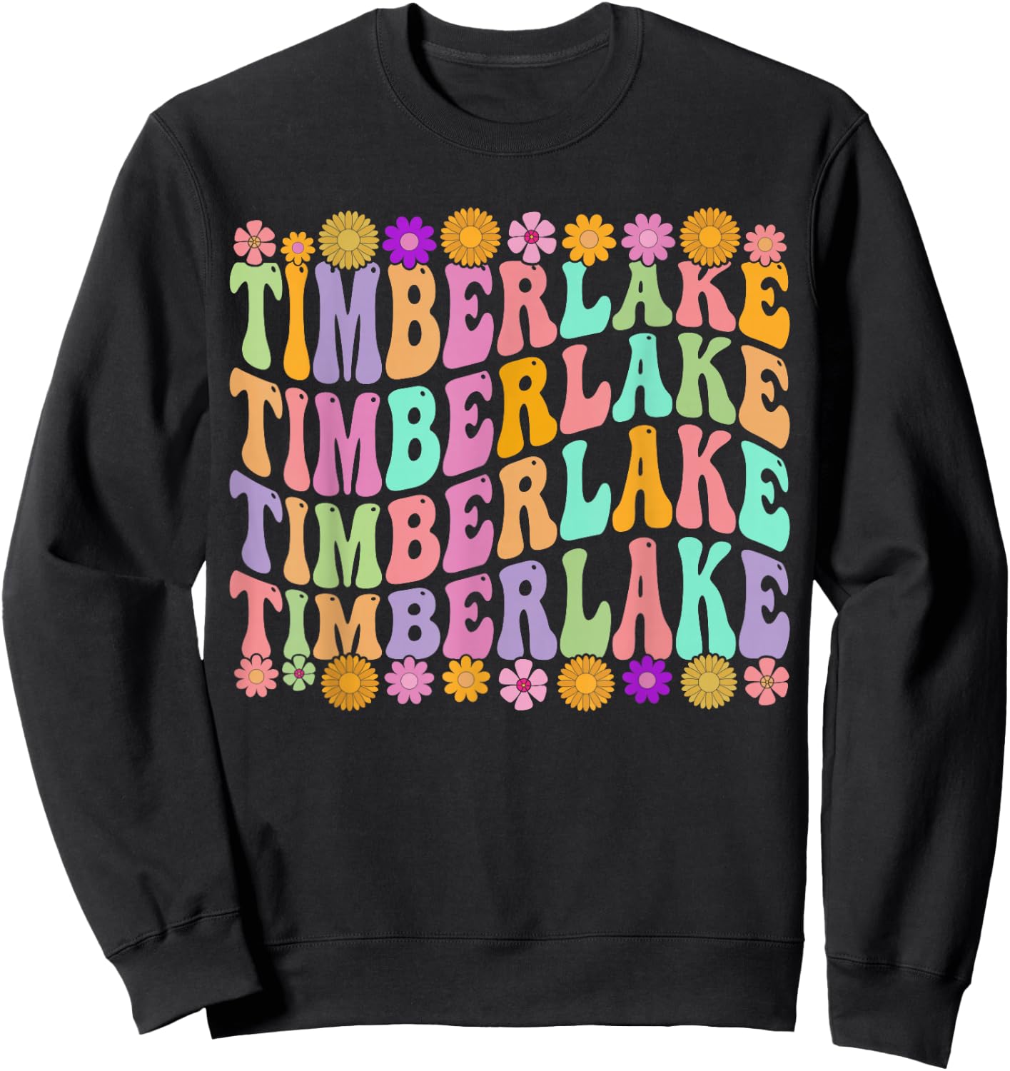 Timberlake Vintage Personalized Name I Love Timberlake Sweatshirt - Sweatshirt | Black