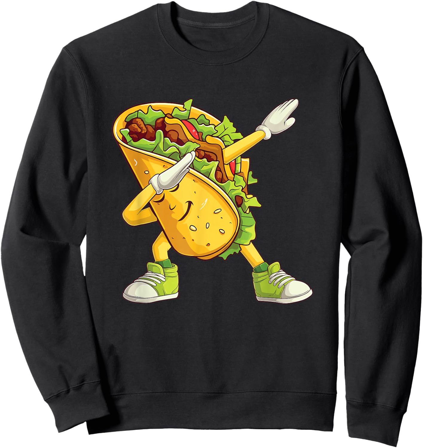 Dabbing Taco - Mexican Food Taco Tuesday Sweatshirt - Sweatshirt | Black