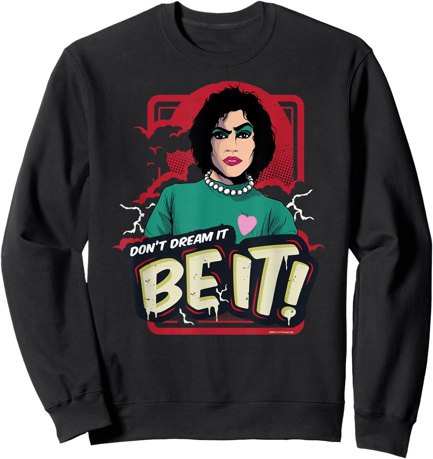 Rocky Horror Show Dr Frank N Furter Quote Sweatshirt - Sweatshirt | Black