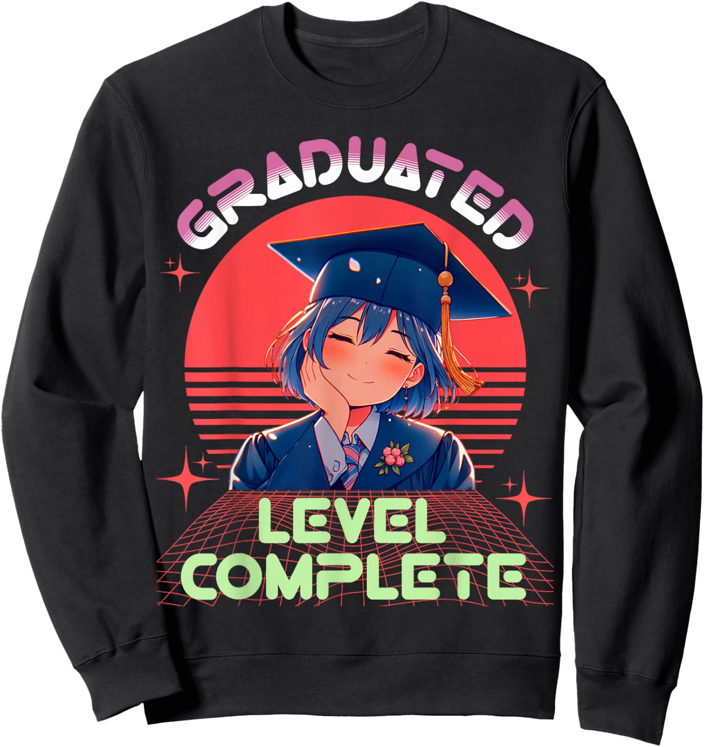 Graduation shirts 2025 anime lover high school college Sweatshirt - Sweatshirt | Black