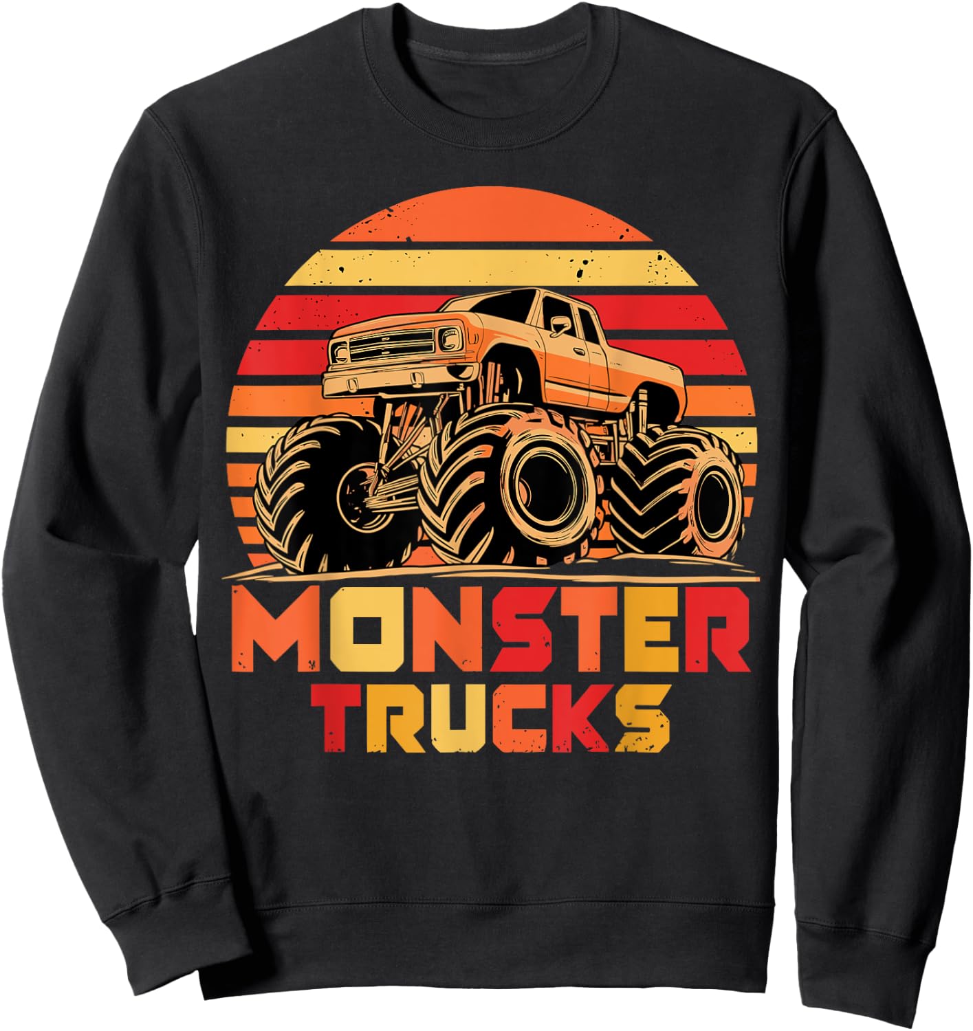 Monster Truck Retro Monster Trucks Sweatshirt - Sweatshirt | Black