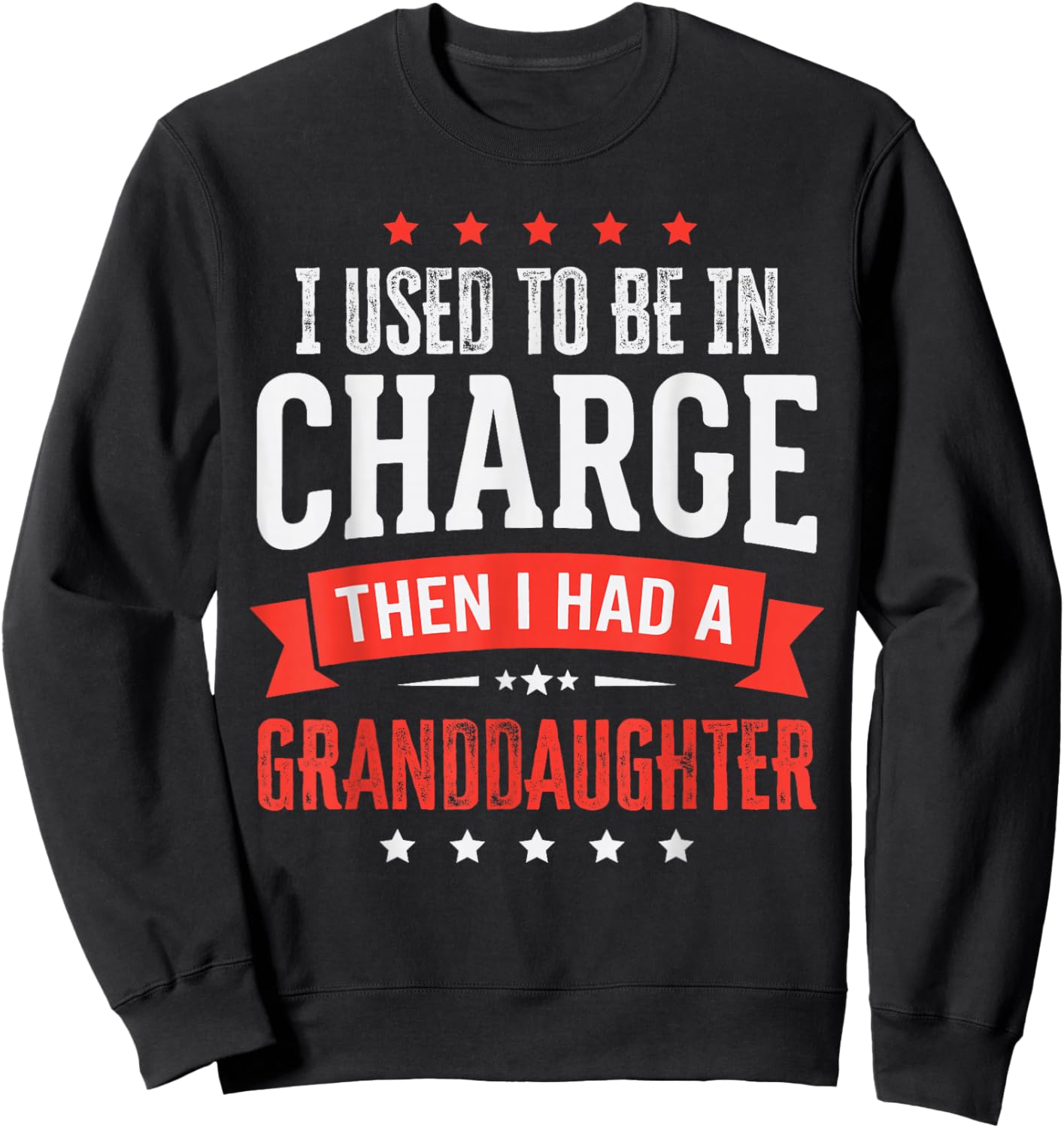 I Used to Be in Charge Then I Had A Granddaughter Sweatshirt - Sweatshirt | Black