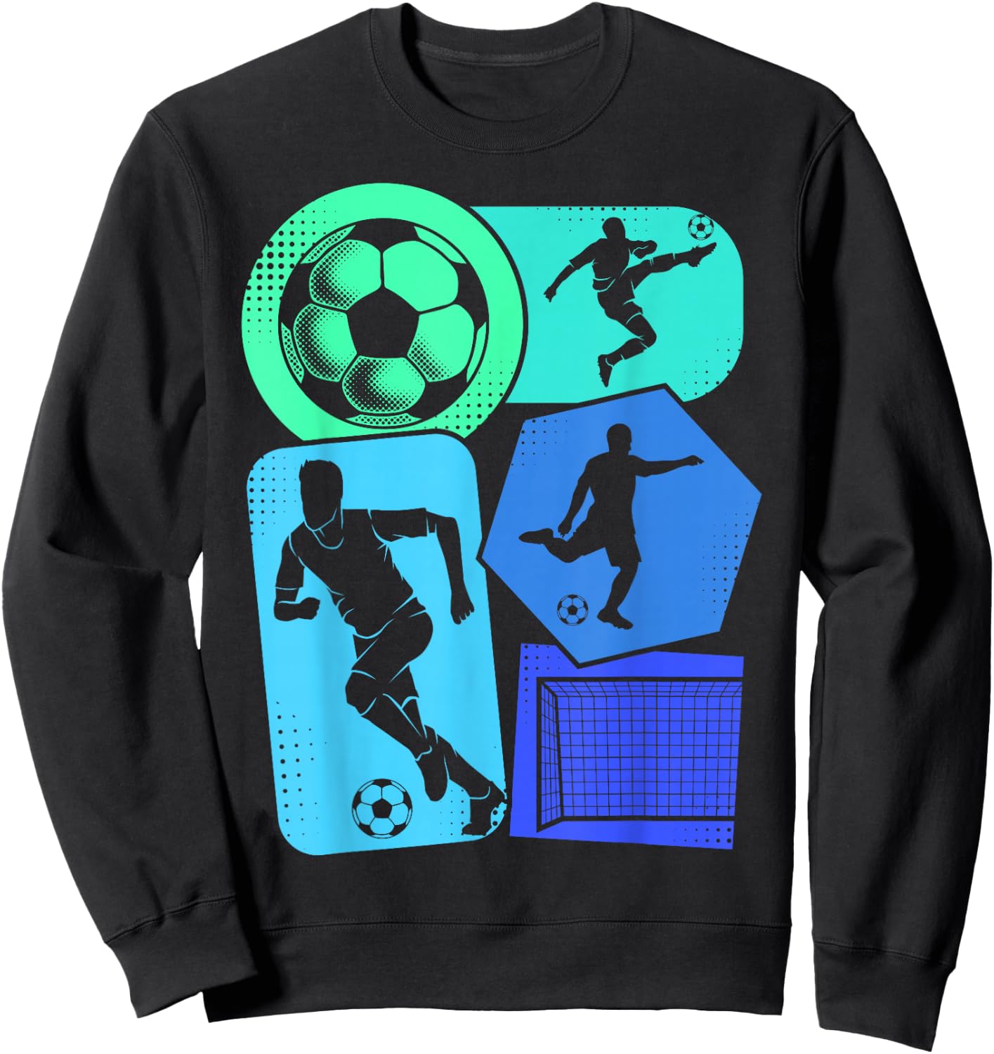 Soccer Player Boys Kids Men Sweatshirt - Sweatshirt | Black