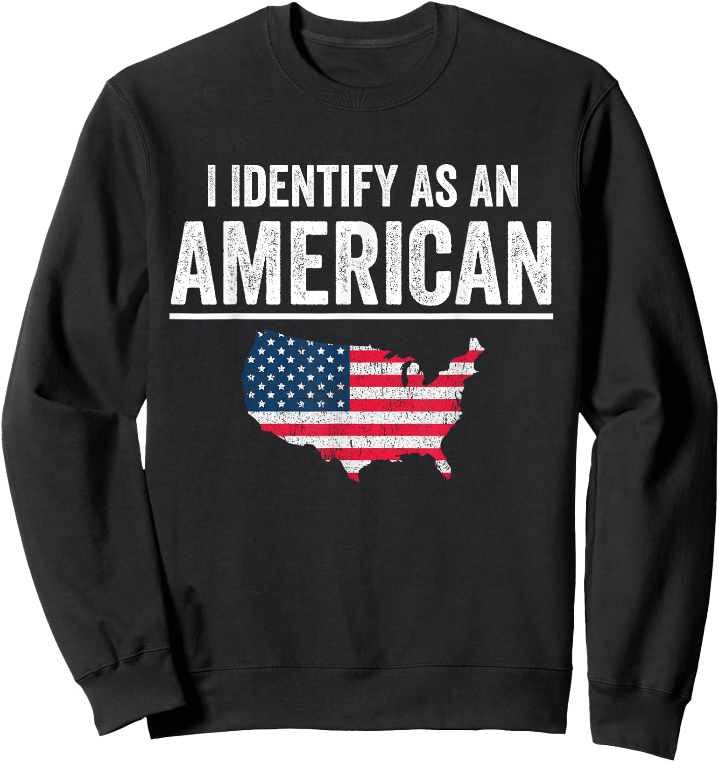 i Identify As An American Flag Men Sweatshirt - Sweatshirt | Black
