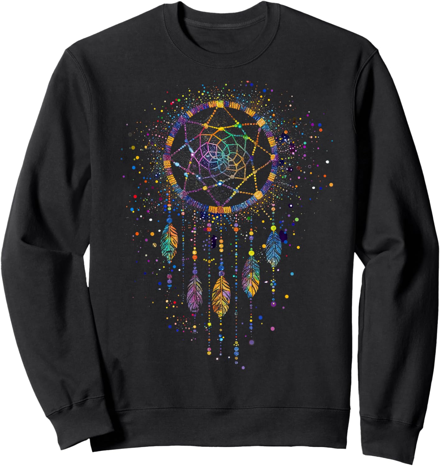 Dream Catcher Native American Hummingbird Sweatshirt - Sweatshirt | Black