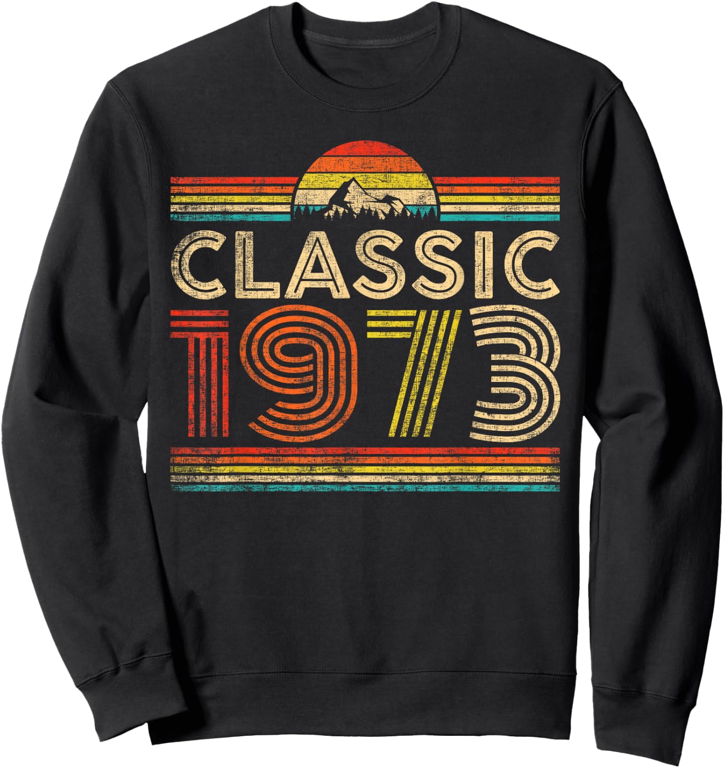 Classic 1973 Vintage 1973 Classic Year Men Women Birthday Sweatshirt - Sweatshirt | Black