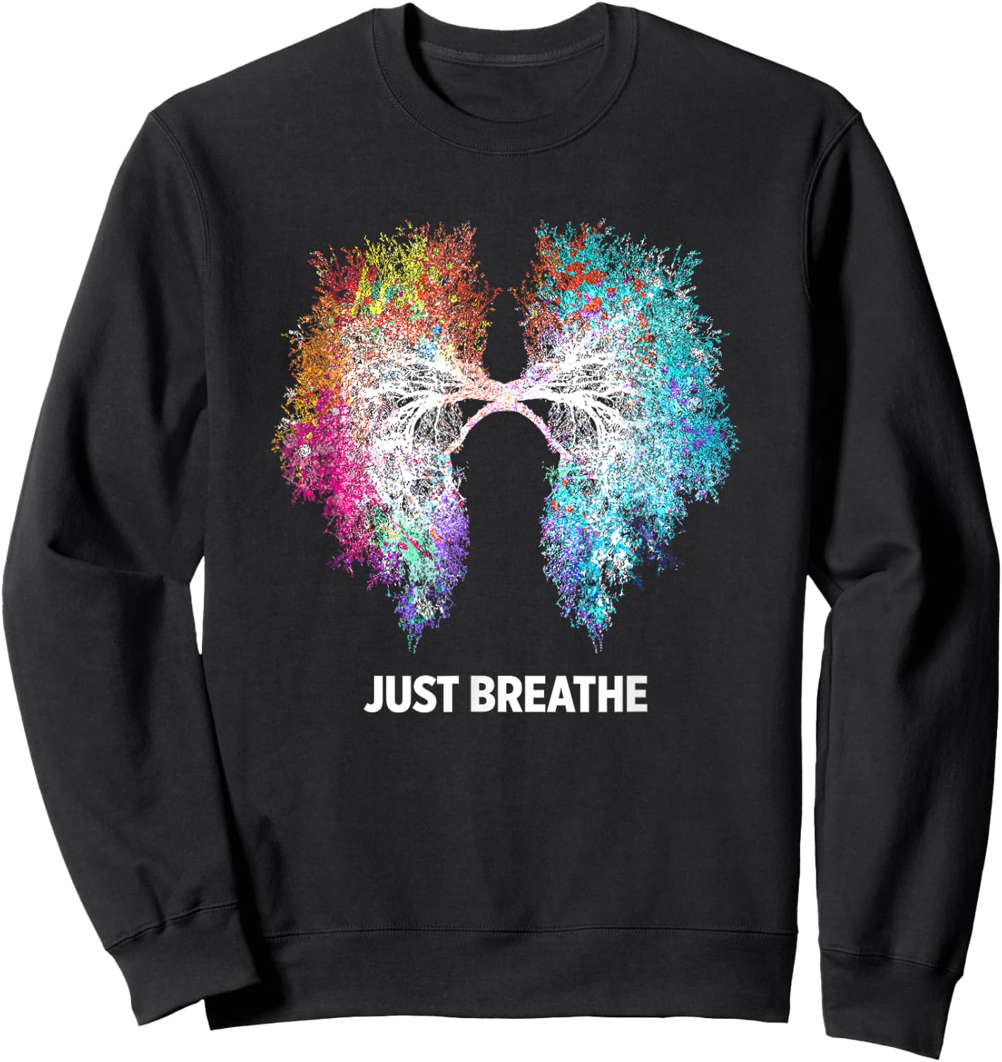 Yoga Inhale Exhale Nature Lung Sweatshirt - Sweatshirt | Black
