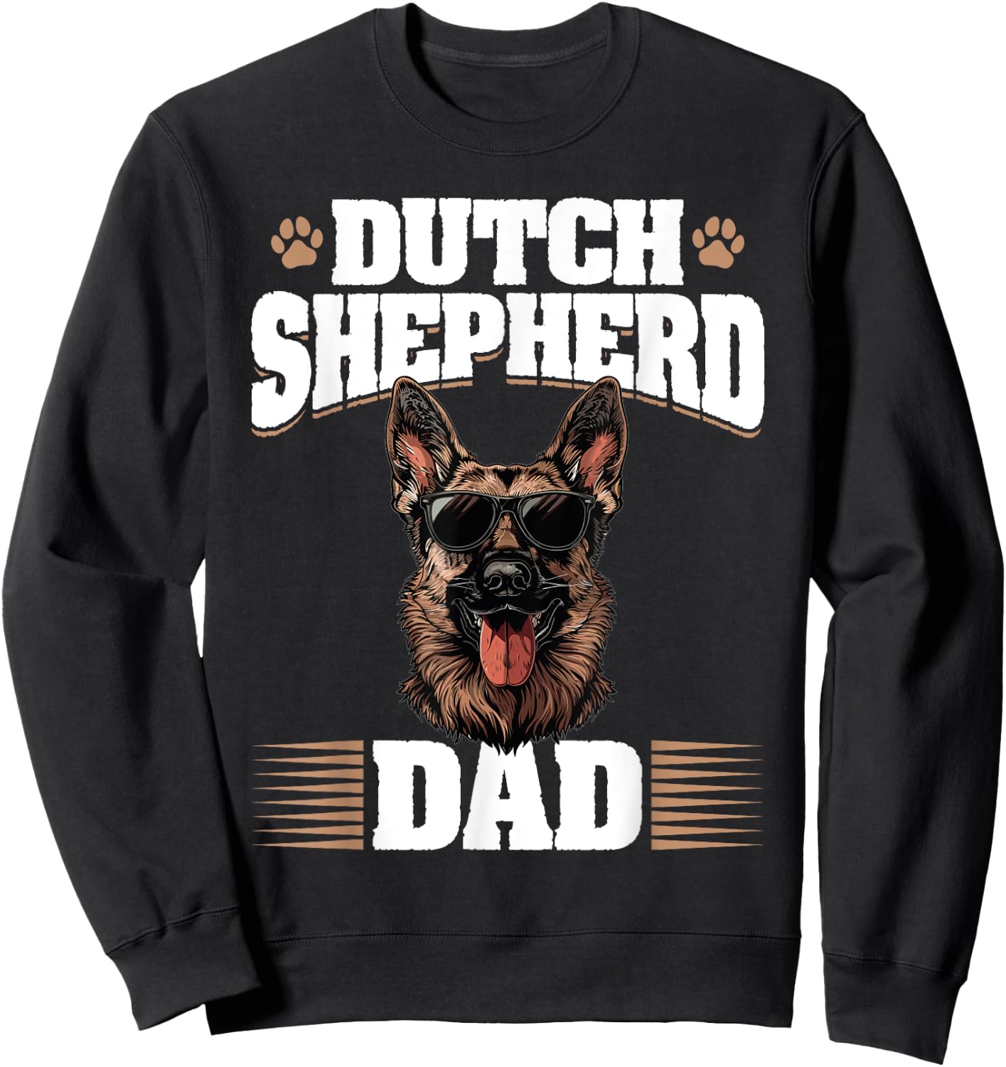 Dutch Shepherd Dog Breed Dutch Shepherd Dad Women Kids Sweatshirt - Sweatshirt | Black