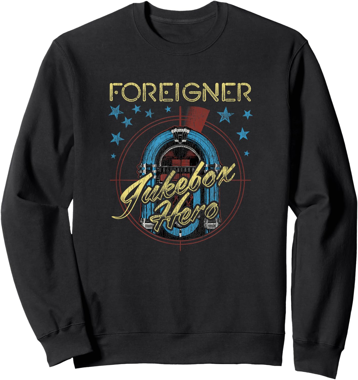 Foreigner Juke Box Hero Sweatshirt - Sweatshirt | Black