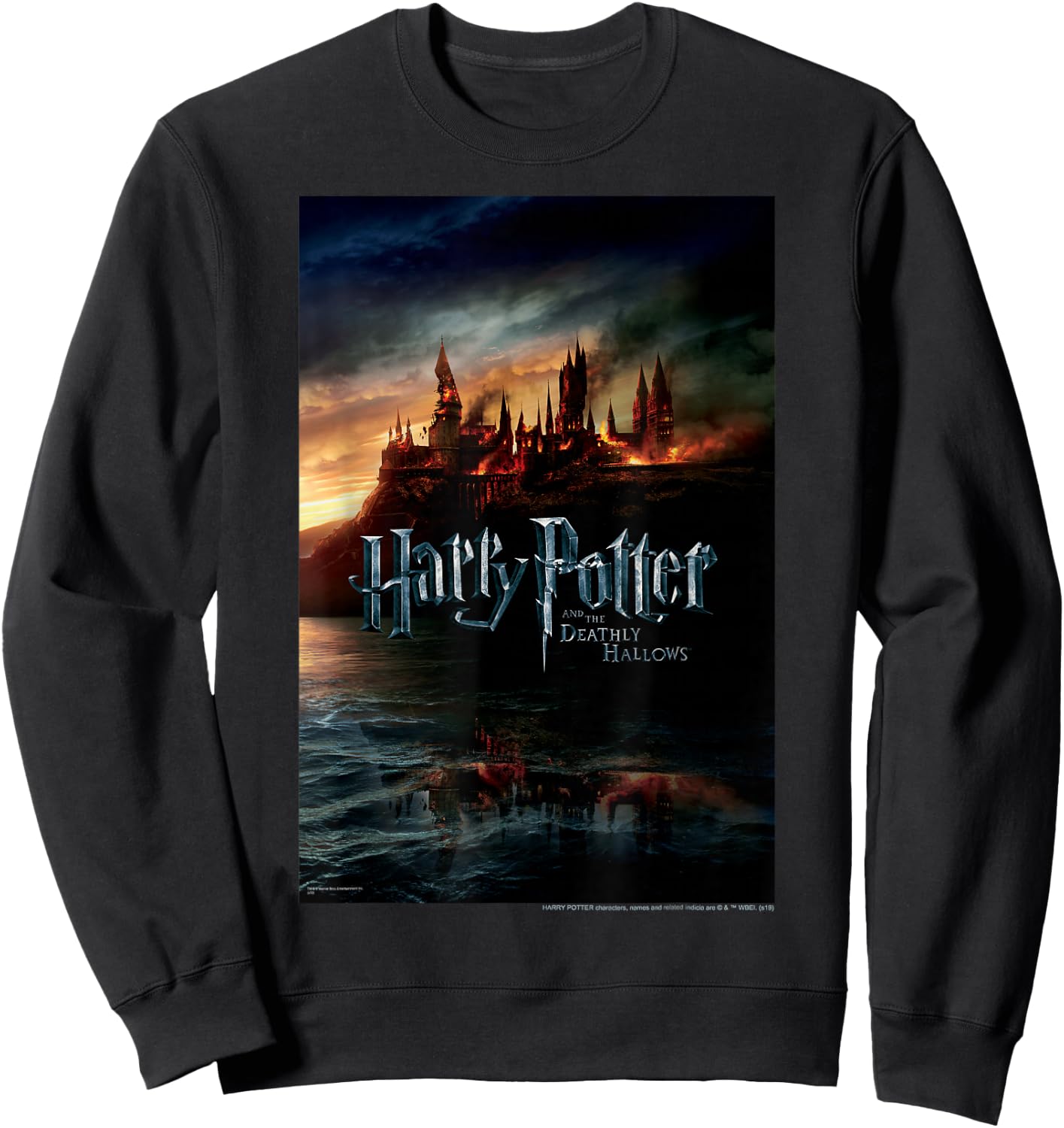 Harry Potter and The Deathly Hallows Hogwarts Poster Small Sweatshirt - Sweatshirt | Black