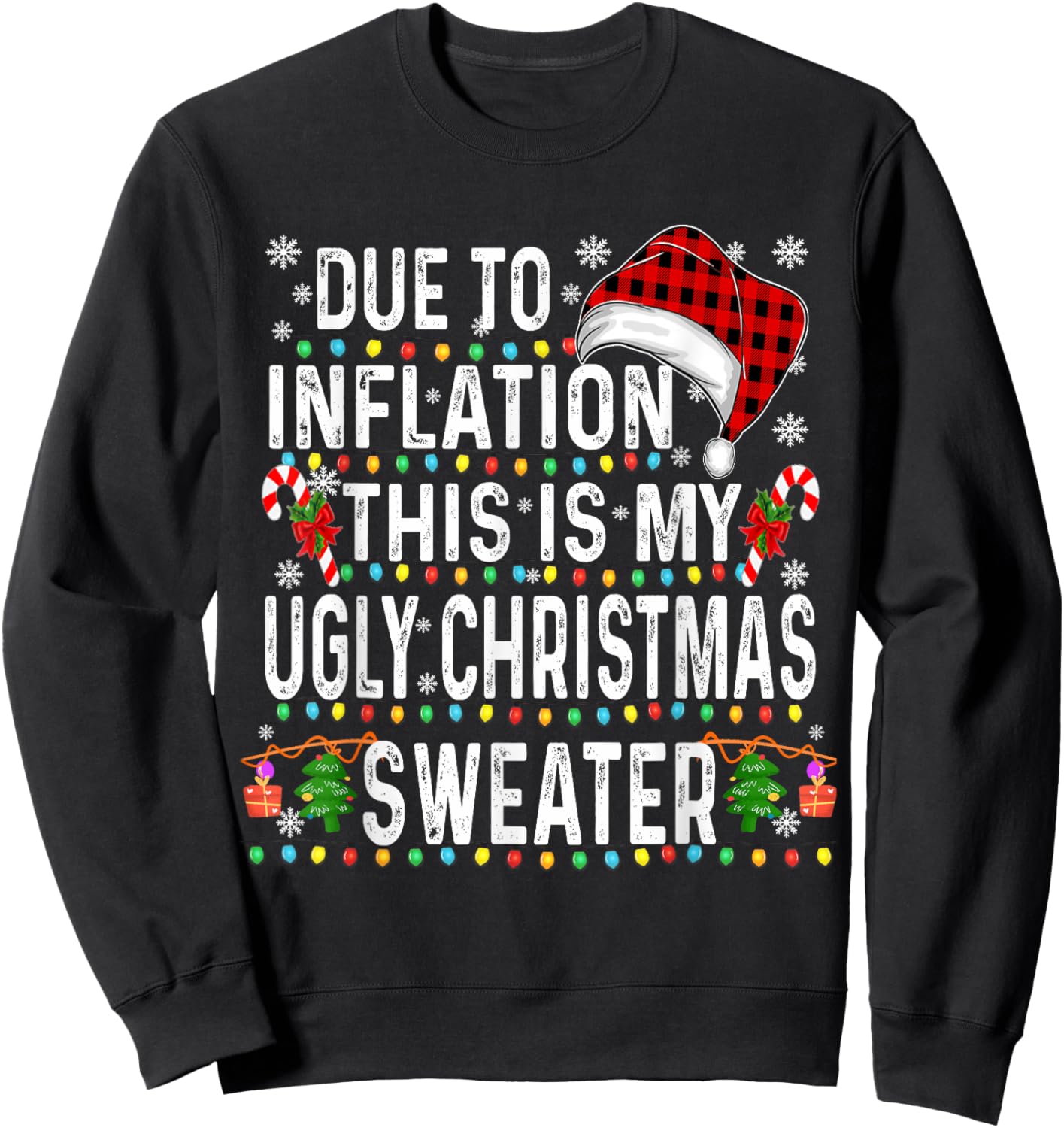 Family Christmas Pajama Men Women Funny Christmas 2024 Sweatshirt - Sweatshirt | Black