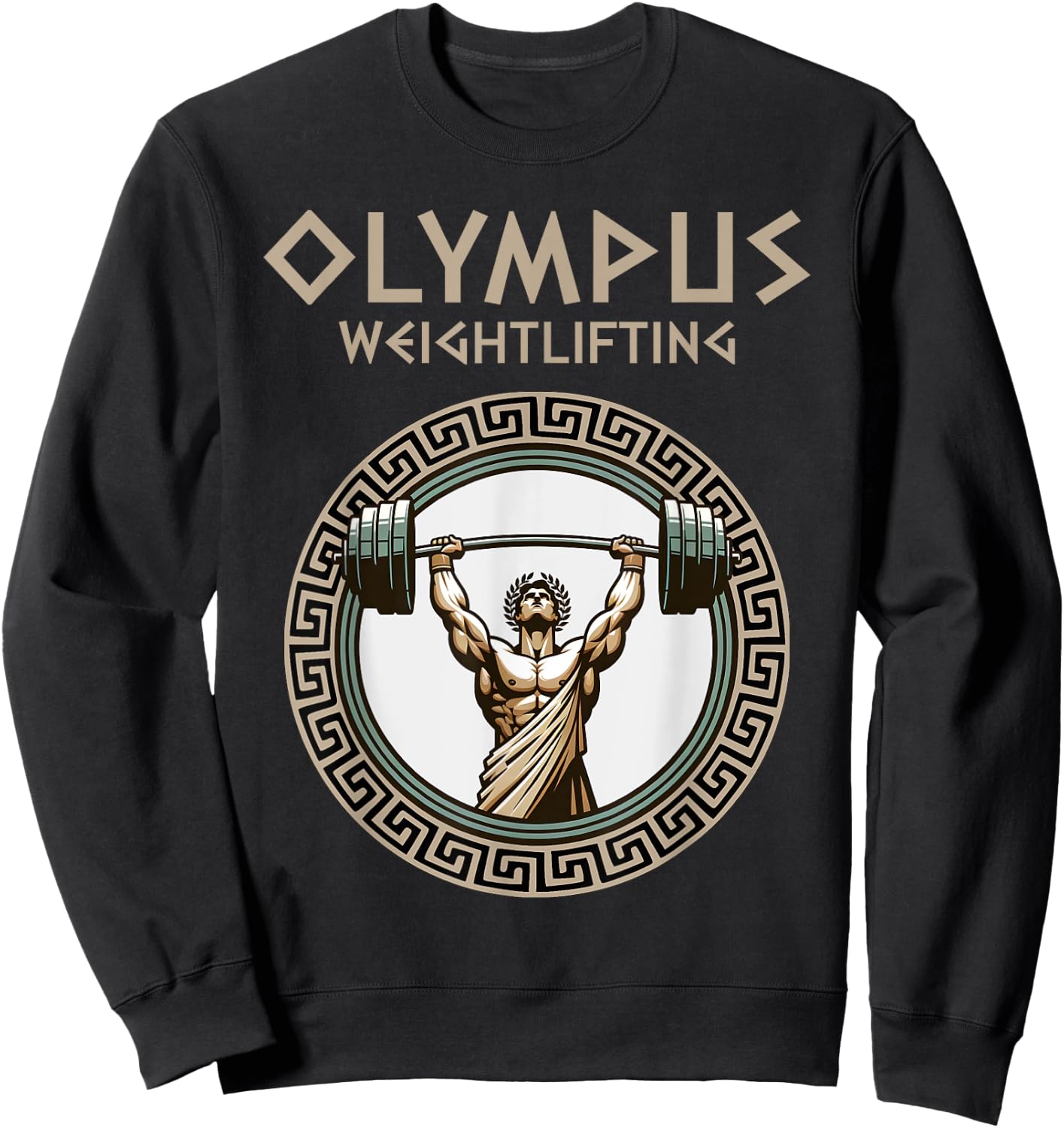 Gym Olympus Weight Lifting Strength of the Gods Sweatshirt - Sweatshirt | Black