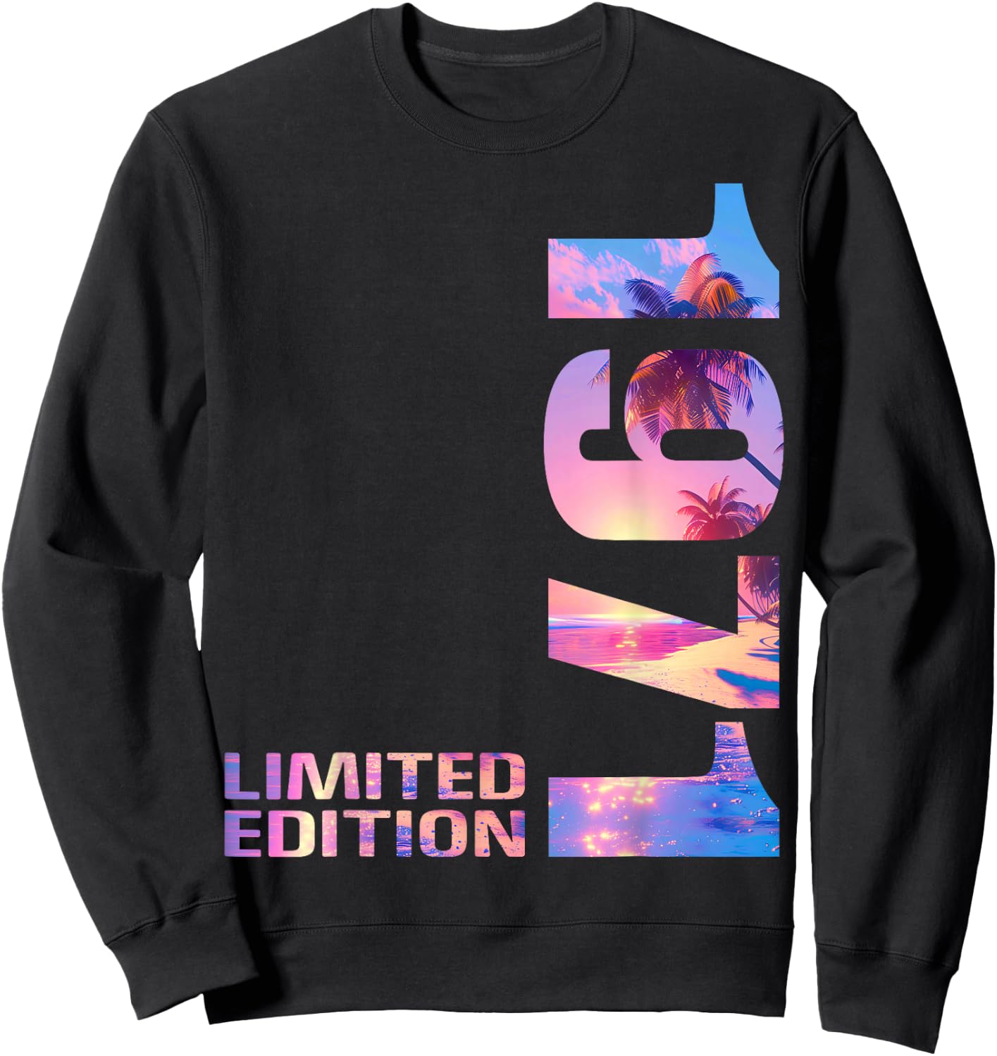 55th Birthday 1971 Limited Edition 55 Man Woman Sweatshirt - Sweatshirt | Black
