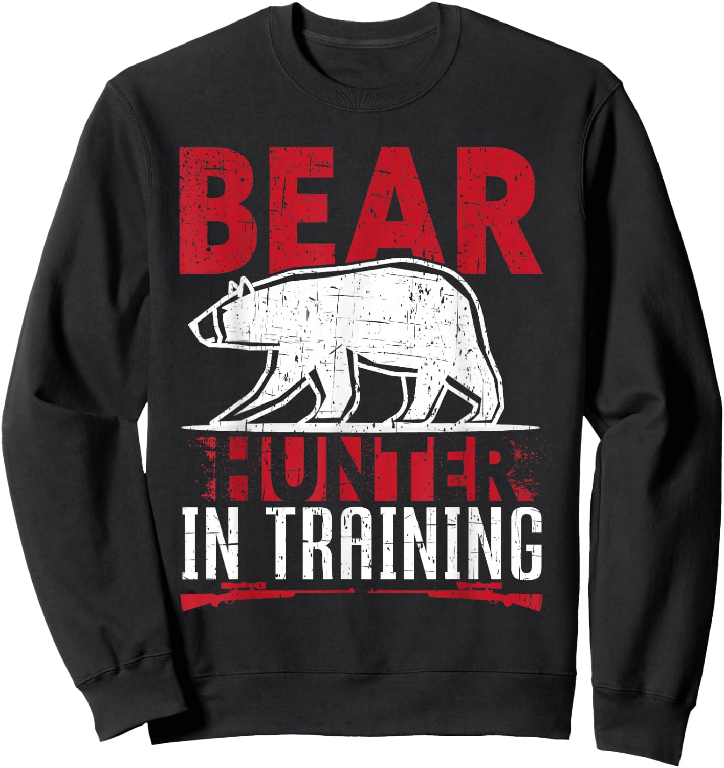 Bear Hunter In Training Funny Bear Hunting Sweatshirt - Sweatshirt | Black