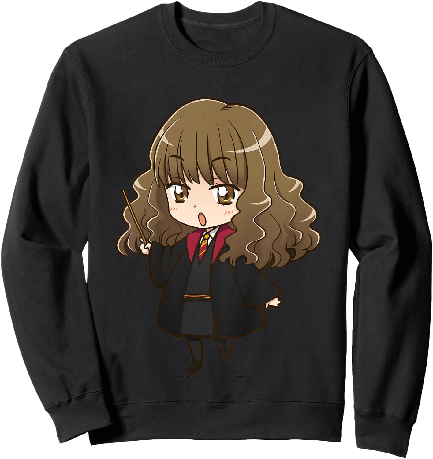 Kids Harry Potter Hermione Granger Anime Style Portrait Sweatshirt - Sweatshirt | Black