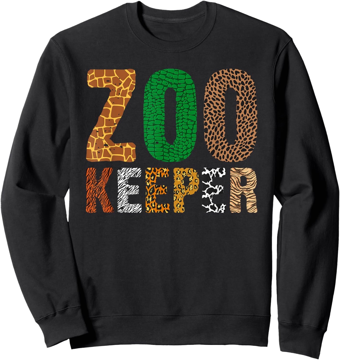 Funny Zoo Keeper Art Women Kids Africa Zookeeper Sweatshirt - Sweatshirt | Black