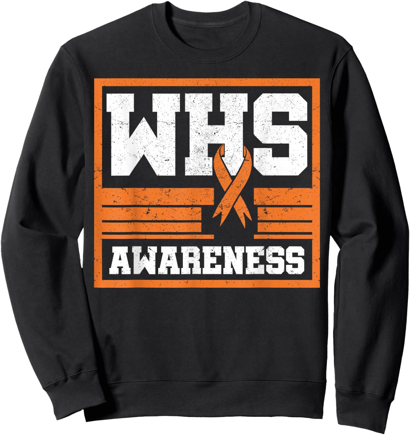 Wolf–Hirschhorn Syndrome Awareness Ribbon WHS Advoccate Sweatshirt - Sweatshirt | Black