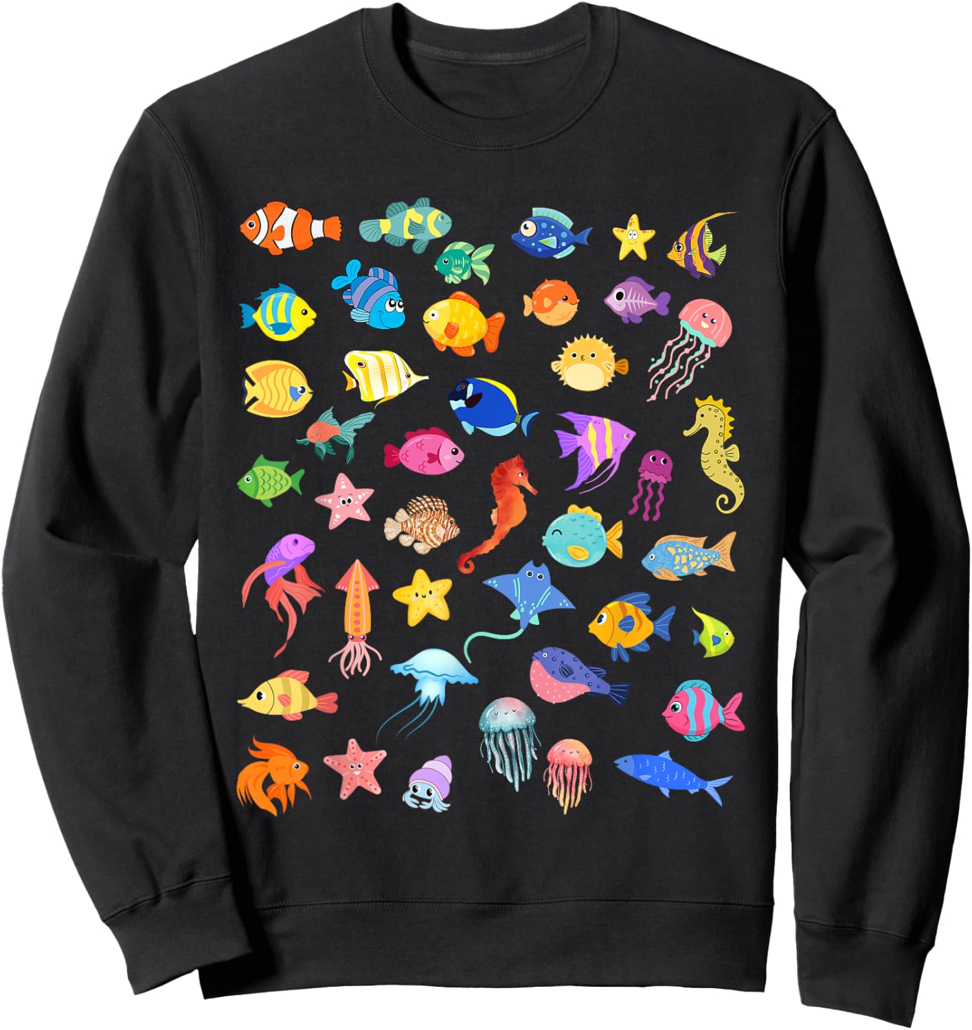 Types of fish ocean Sweatshirt - Sweatshirt | Black