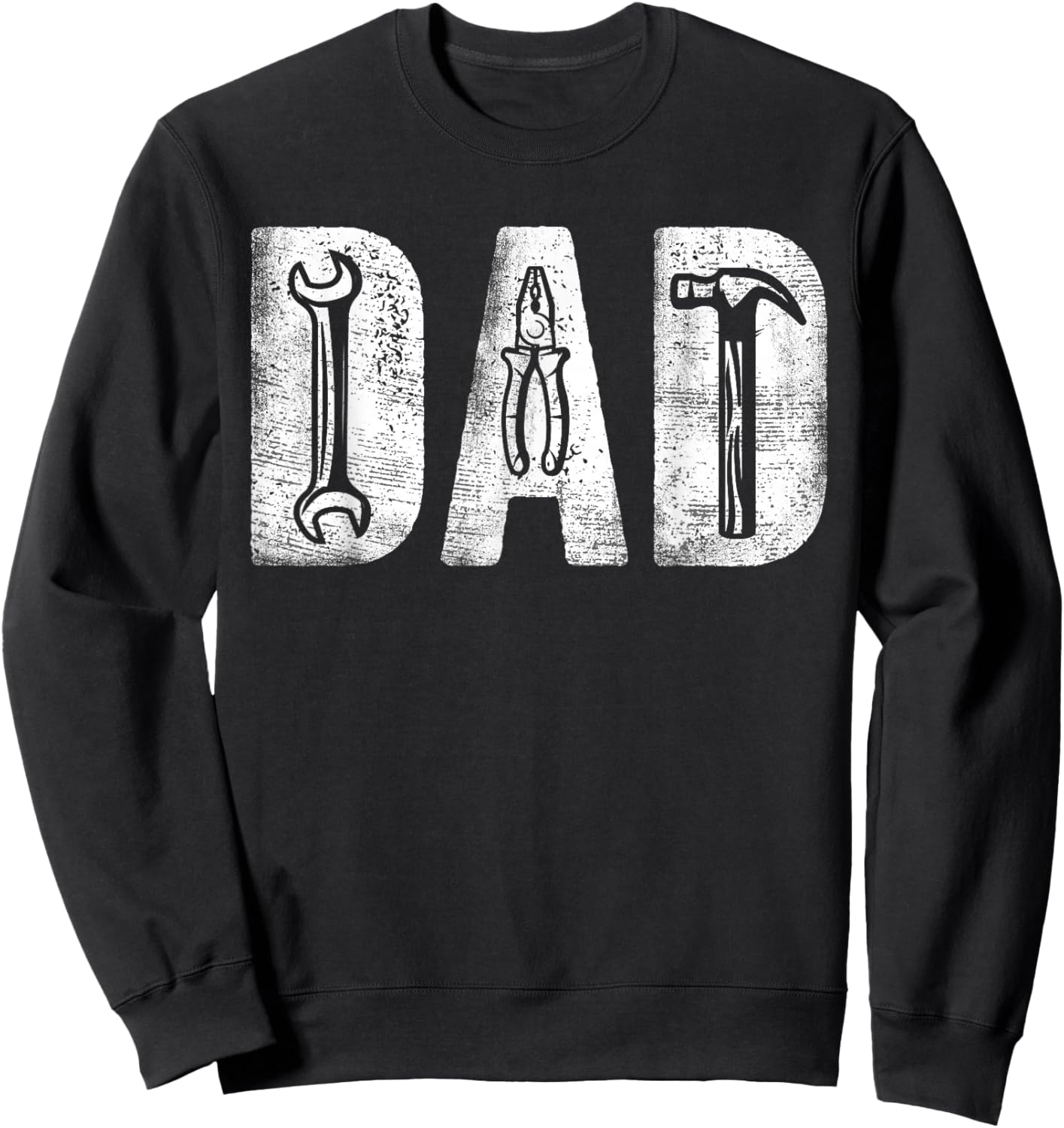 Mechanic Dad Classic Bold Font Father's Day Repairman Daddy Sweatshirt - Sweatshirt | Black