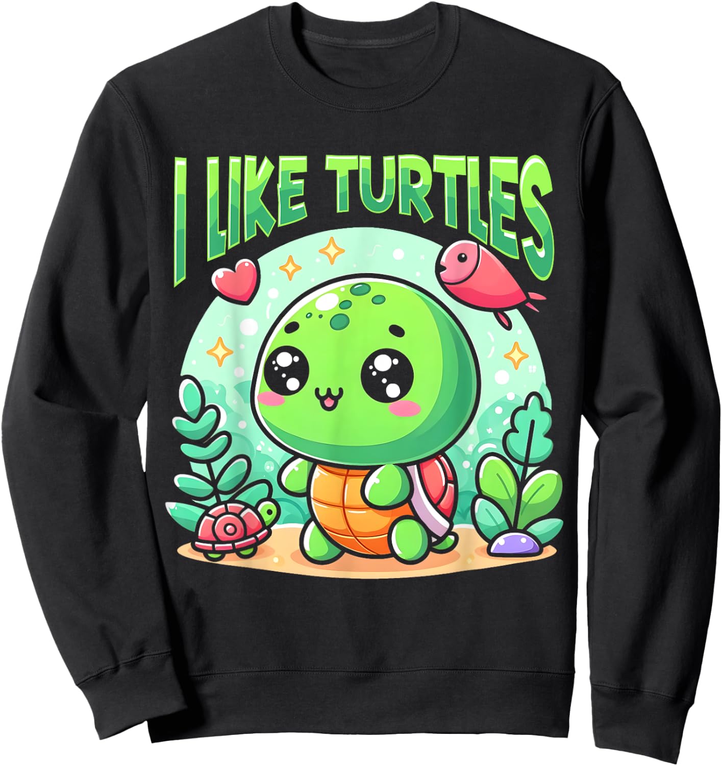 Funny Turtle Pet Shirt I Like Turtles Cute Sweatshirt - Sweatshirt | Black