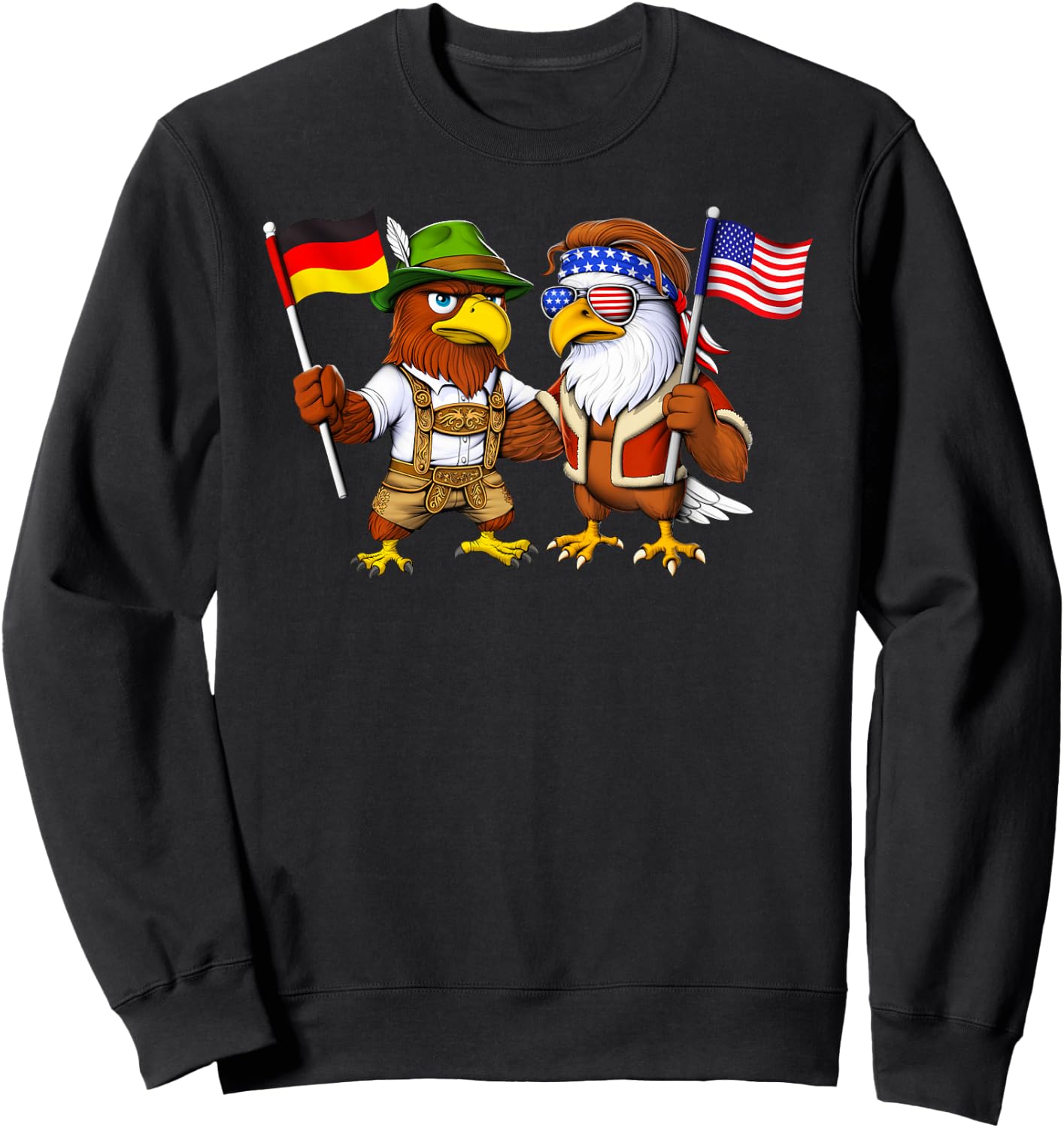 USA Germany Flag American German Roots Deutschland Sweatshirt - Sweatshirt | Black