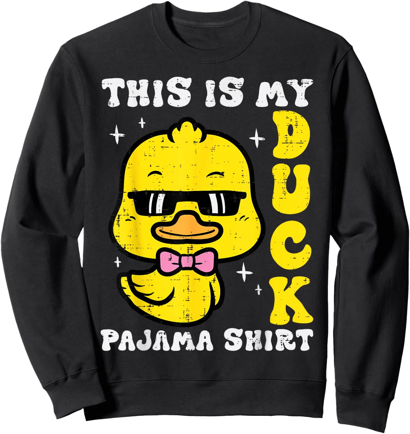 This Is My Duck Pajama Shirt Cute Women Girls Boys Kids Men Sweatshirt - Sweatshirt | Black