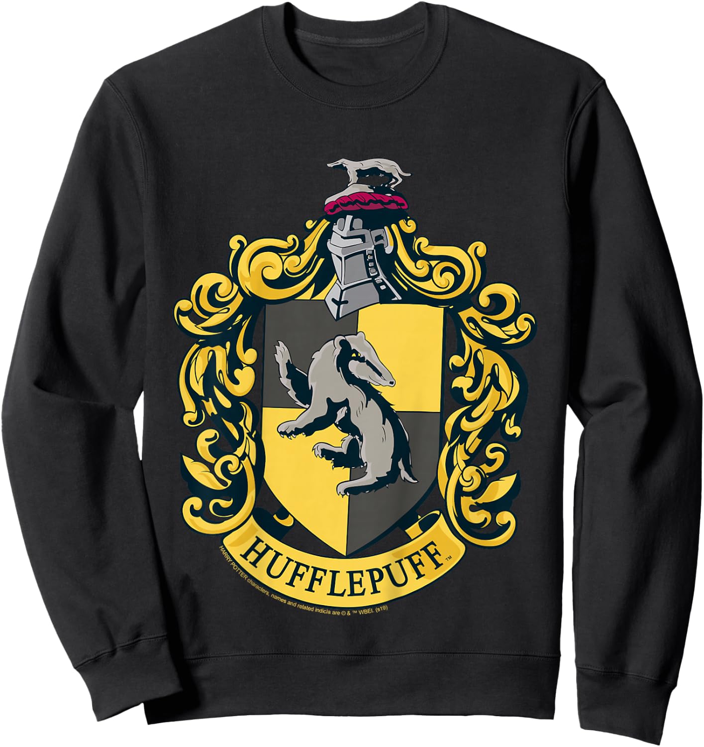 Kids Harry Potter Hufflepuff House Crest Sweatshirt - Sweatshirt | Black