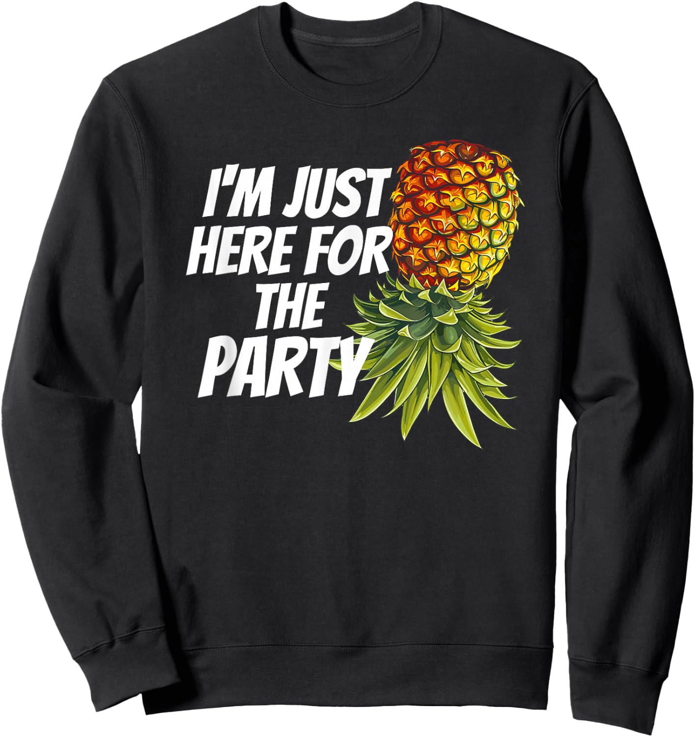 Swinger Pineapple Party Funny Bachelor Embarrassing Airport Sweatshirt - Sweatshirt | Black