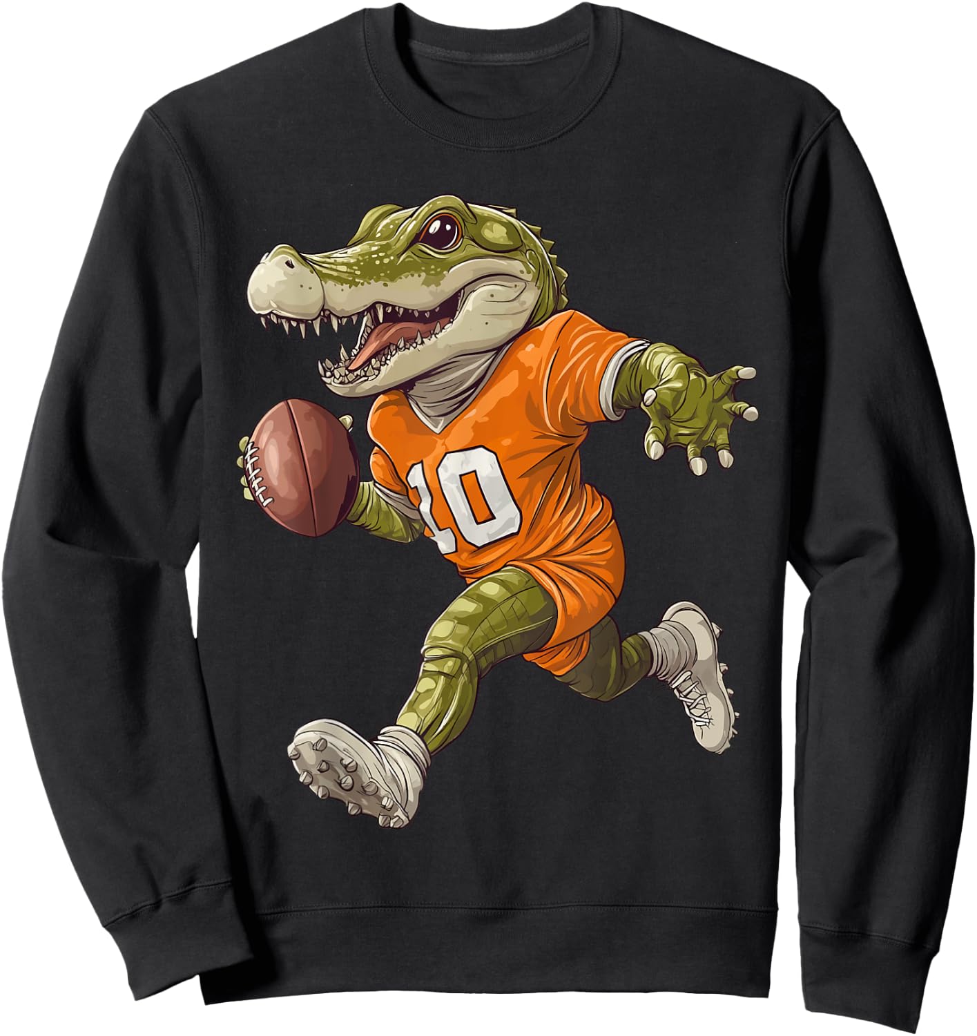 Football Alligator Apparel Sport Design Football Player Sweatshirt - Sweatshirt | Black